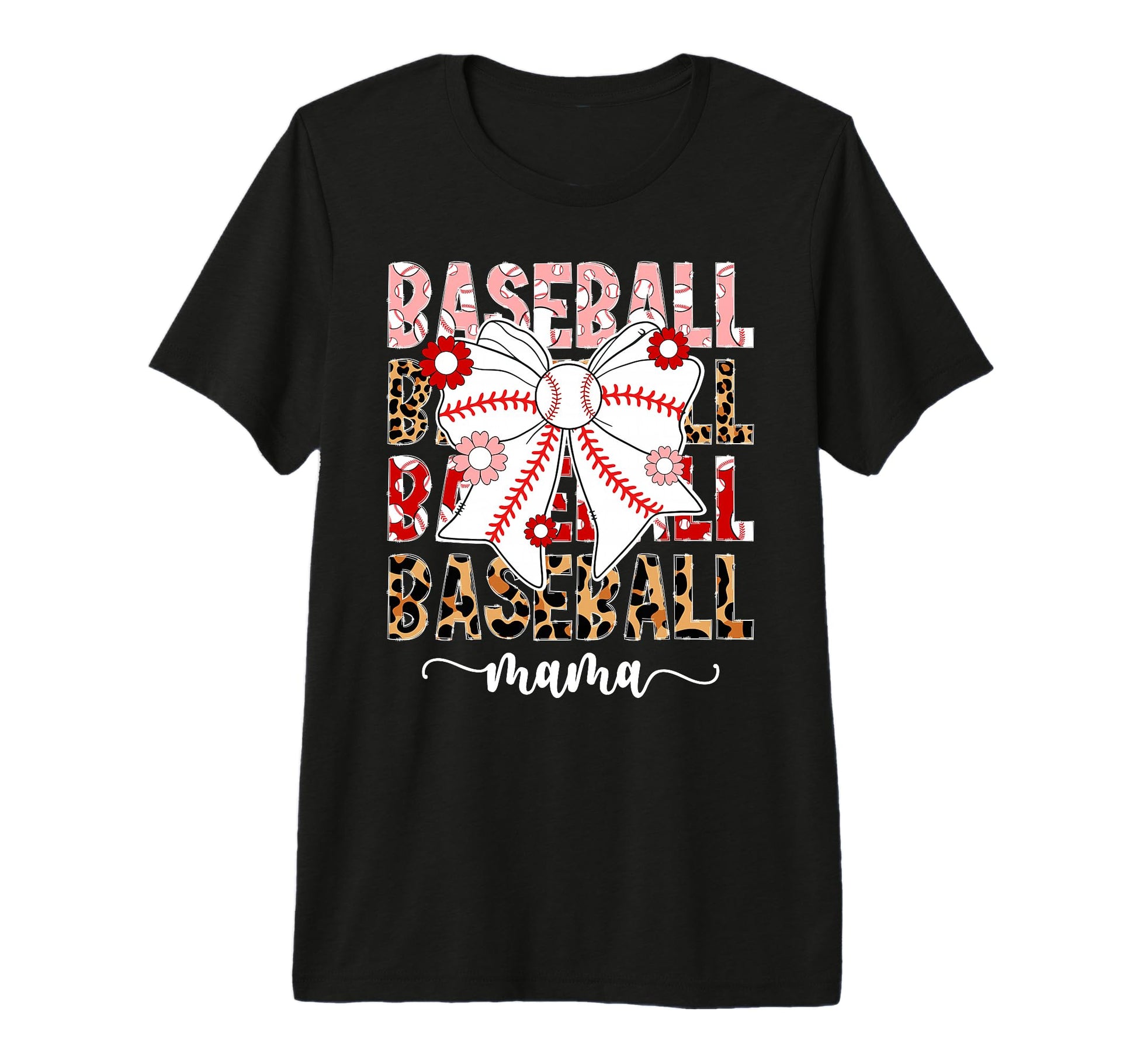 Baseball Mama Coquette Baseball Mom T-Shirt - Minimalist Print for Adults - T-Shirt, Sweatshirt, Hoodie