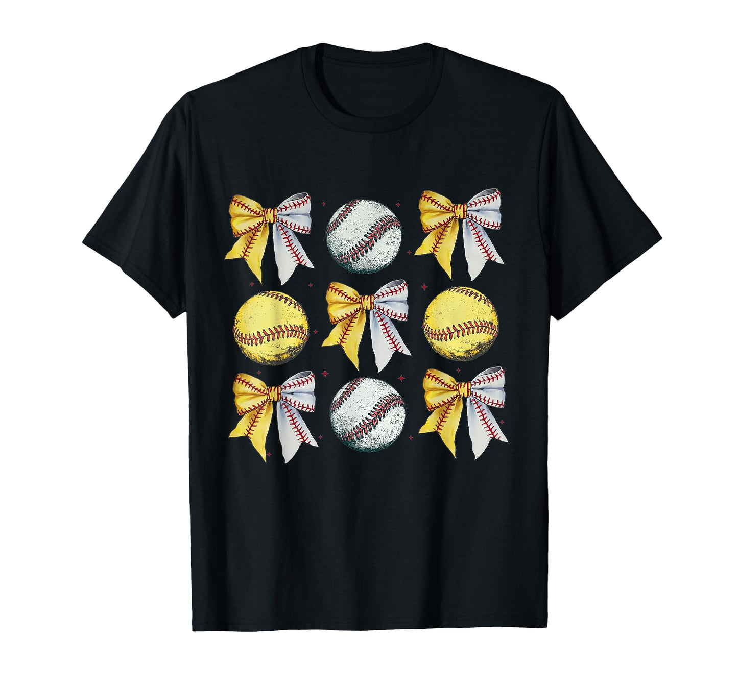 Baseball Coquette Bow Baseball Mama T-Shirt - Custom Art Print Men Women - T-Shirt, Sweatshirt, Hoodie