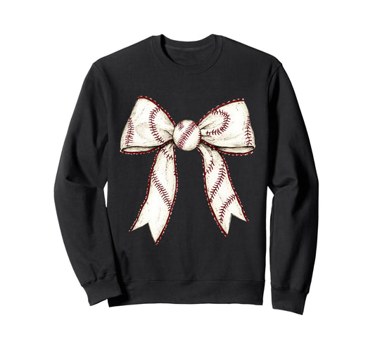 Baseball Coquette Bow Baseball Game Sweatshirt - Trendy Graphic for Adults - T-Shirt, Sweatshirt, Hoodie