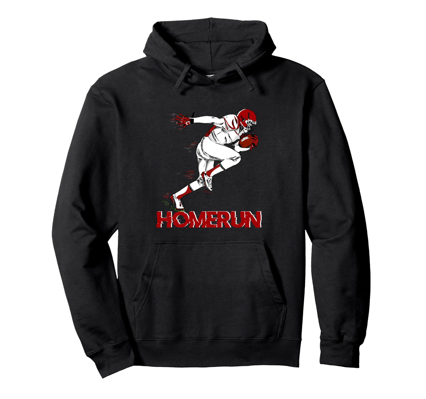 Homerun Football Player Hoodie - Fun Novelty Design Unisex - T-Shirt, Sweatshirt, Hoodie