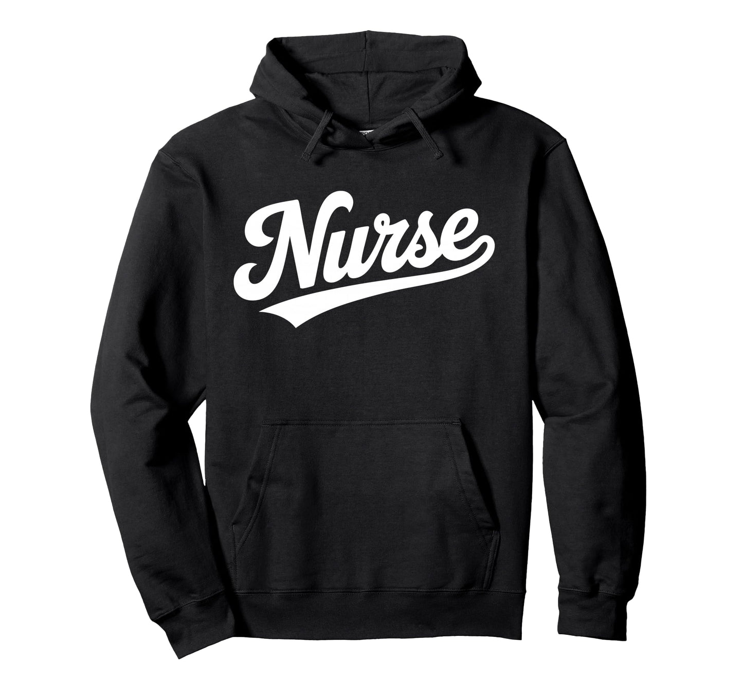 Nurse Script Bold Healthcare Typography Hoodie - Trendy Graphic Men Women - T-Shirt, Sweatshirt, Hoodie