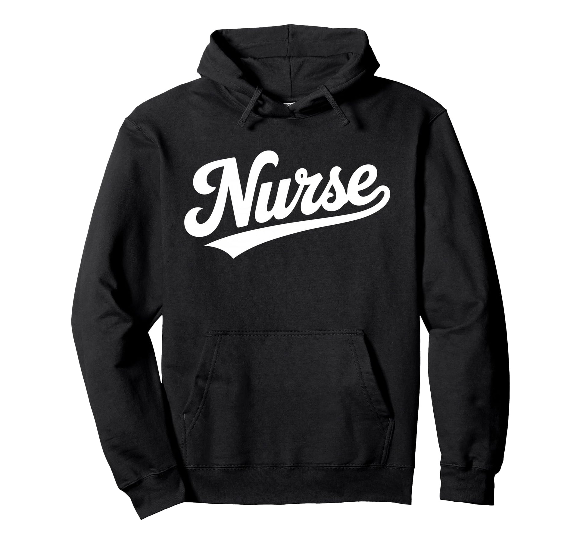 Nurse Script Bold Healthcare Typography Hoodie - Trendy Graphic Men Women - T-Shirt, Sweatshirt, Hoodie