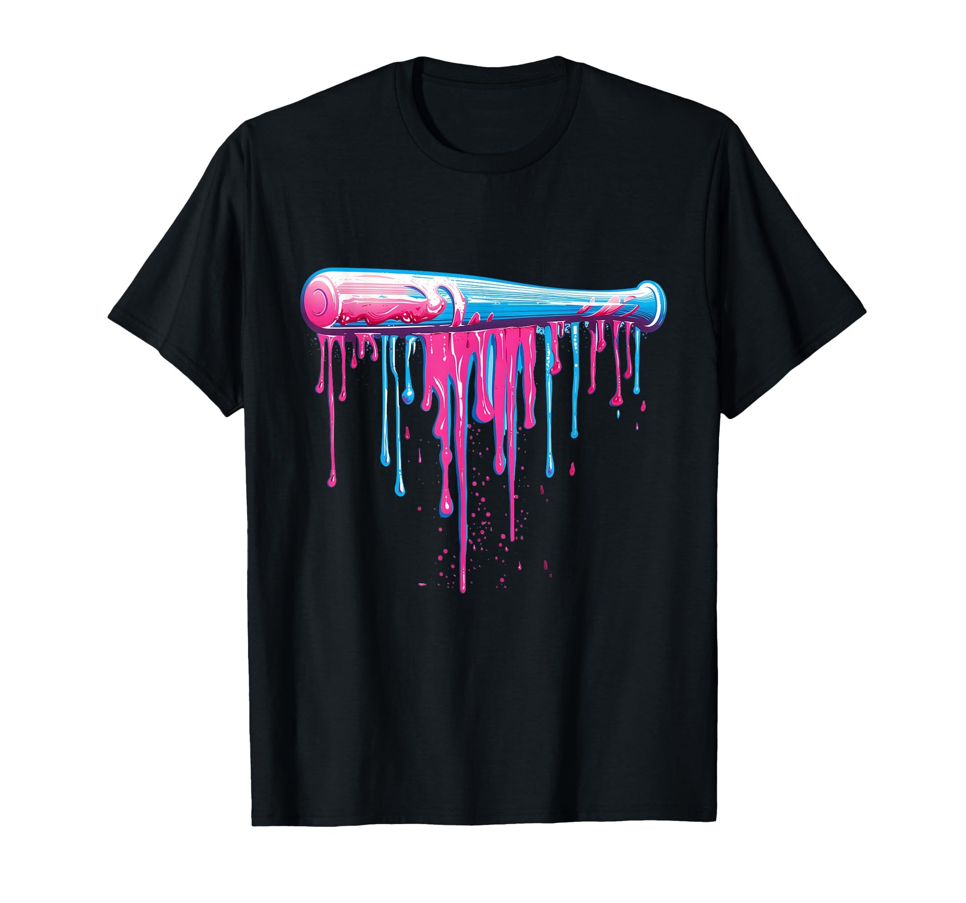 Baseball Bat Sprinkles Drip T-Shirt - Aesthetic Graphic Men Women - T-Shirt, Sweatshirt, Hoodie
