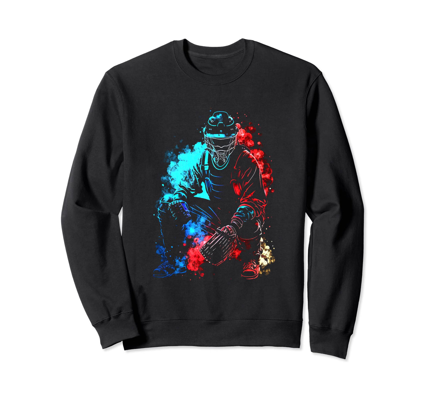Baseball Flames Baseball Bat Sweatshirt - Fun Novelty Design Unisex - T-Shirt, Sweatshirt, Hoodie