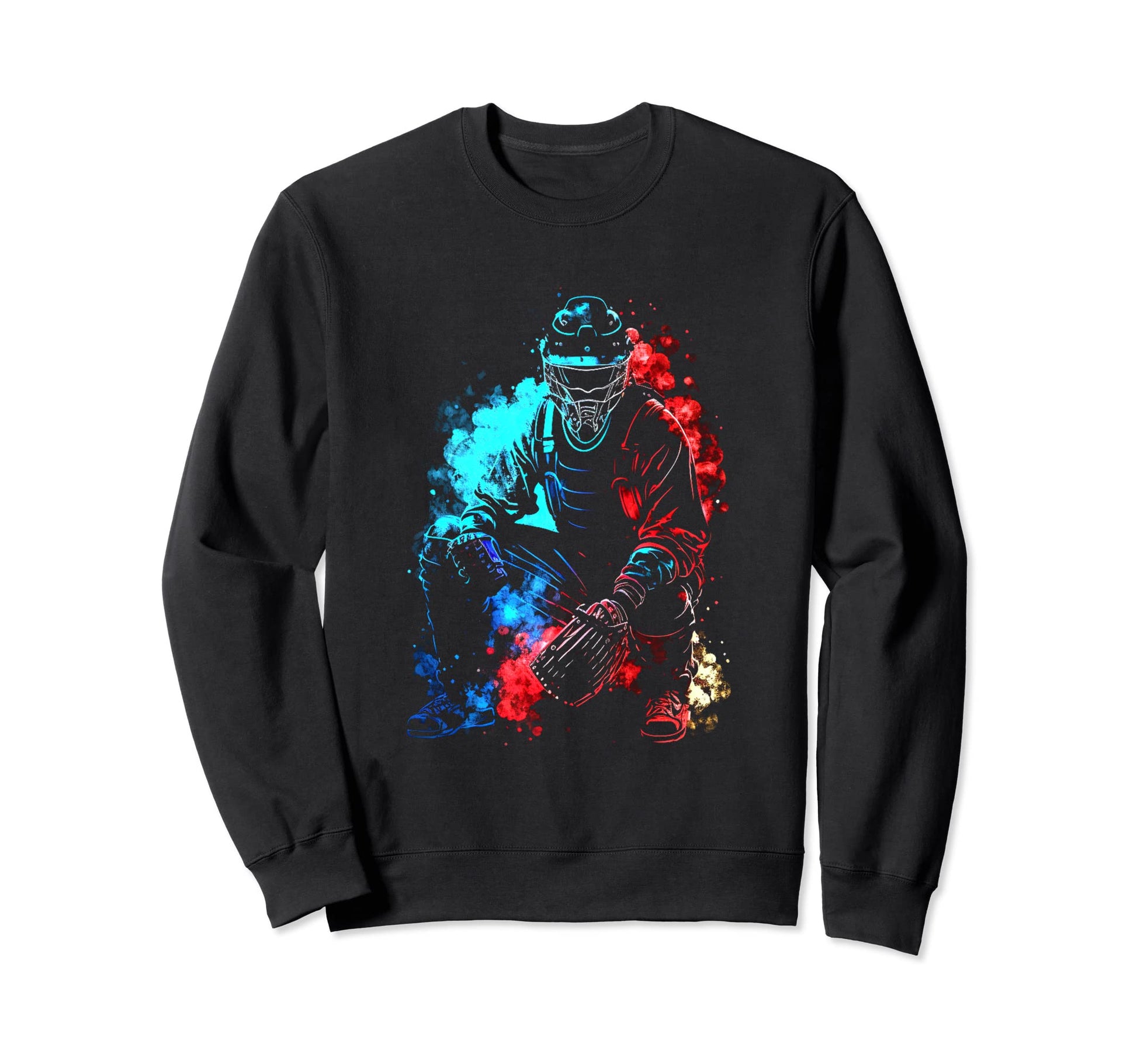 Baseball Flames Baseball Bat Sweatshirt - Fun Novelty Design Unisex - T-Shirt, Sweatshirt, Hoodie