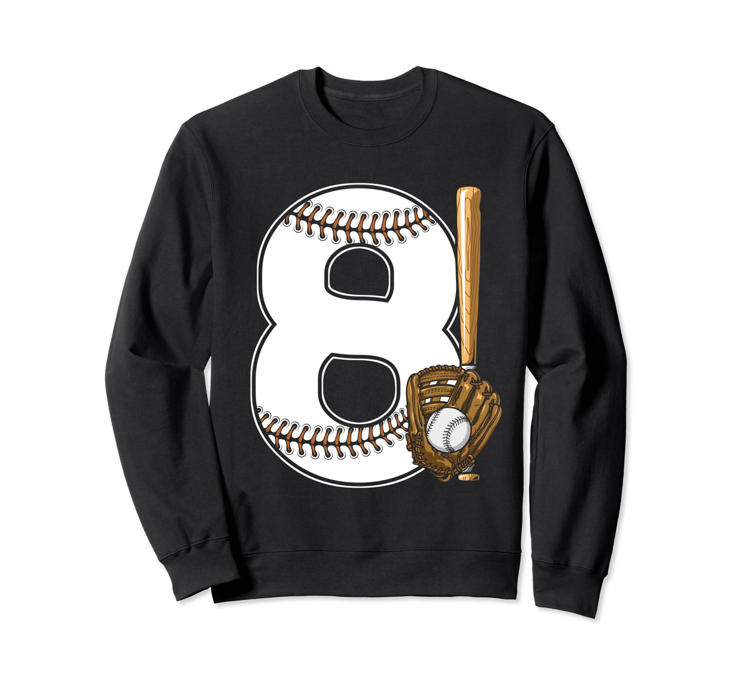 Baseball Birthday 8Th Birthday Sweatshirt - Unique Graphic for Adults - T-Shirt, Sweatshirt, Hoodie