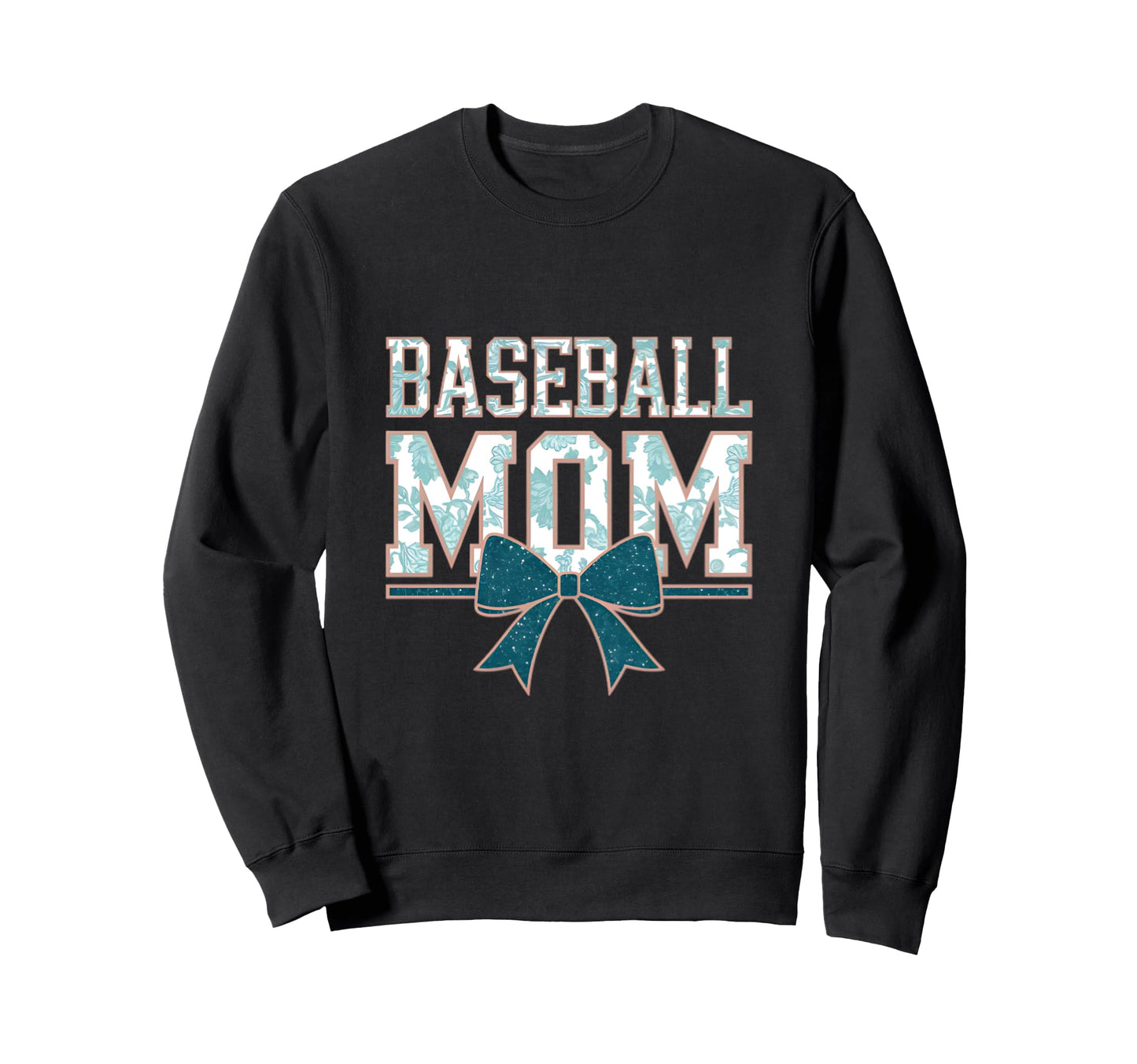 Baseball Mom Coquette Bow Mothers Sweatshirt - Casual Everyday Wear Unisex - T-Shirt, Sweatshirt, Hoodie