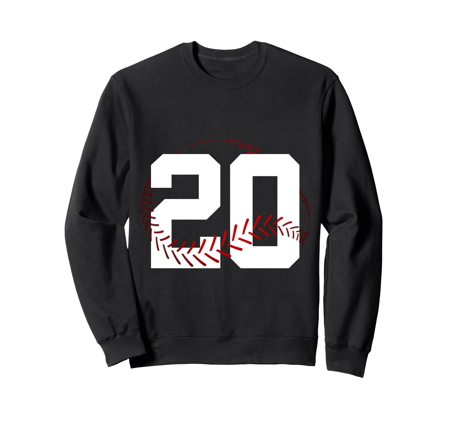 Number 20 Years Baseball 20Th Birthday Sweatshirt - Custom Art Print Unisex - T-Shirt, Sweatshirt, Hoodie