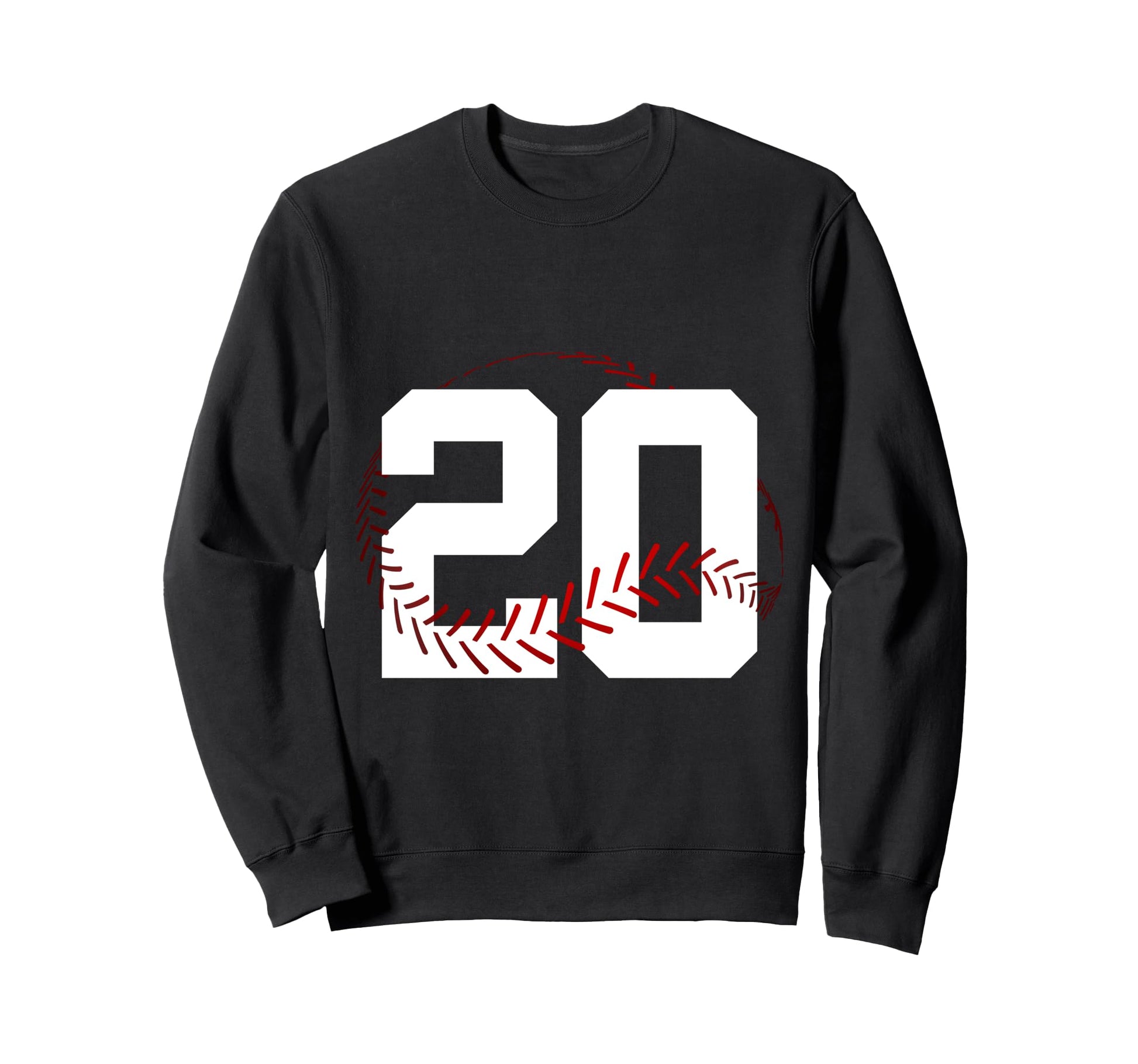 Number 20 Years Baseball 20Th Birthday Sweatshirt - Custom Art Print Unisex - T-Shirt, Sweatshirt, Hoodie