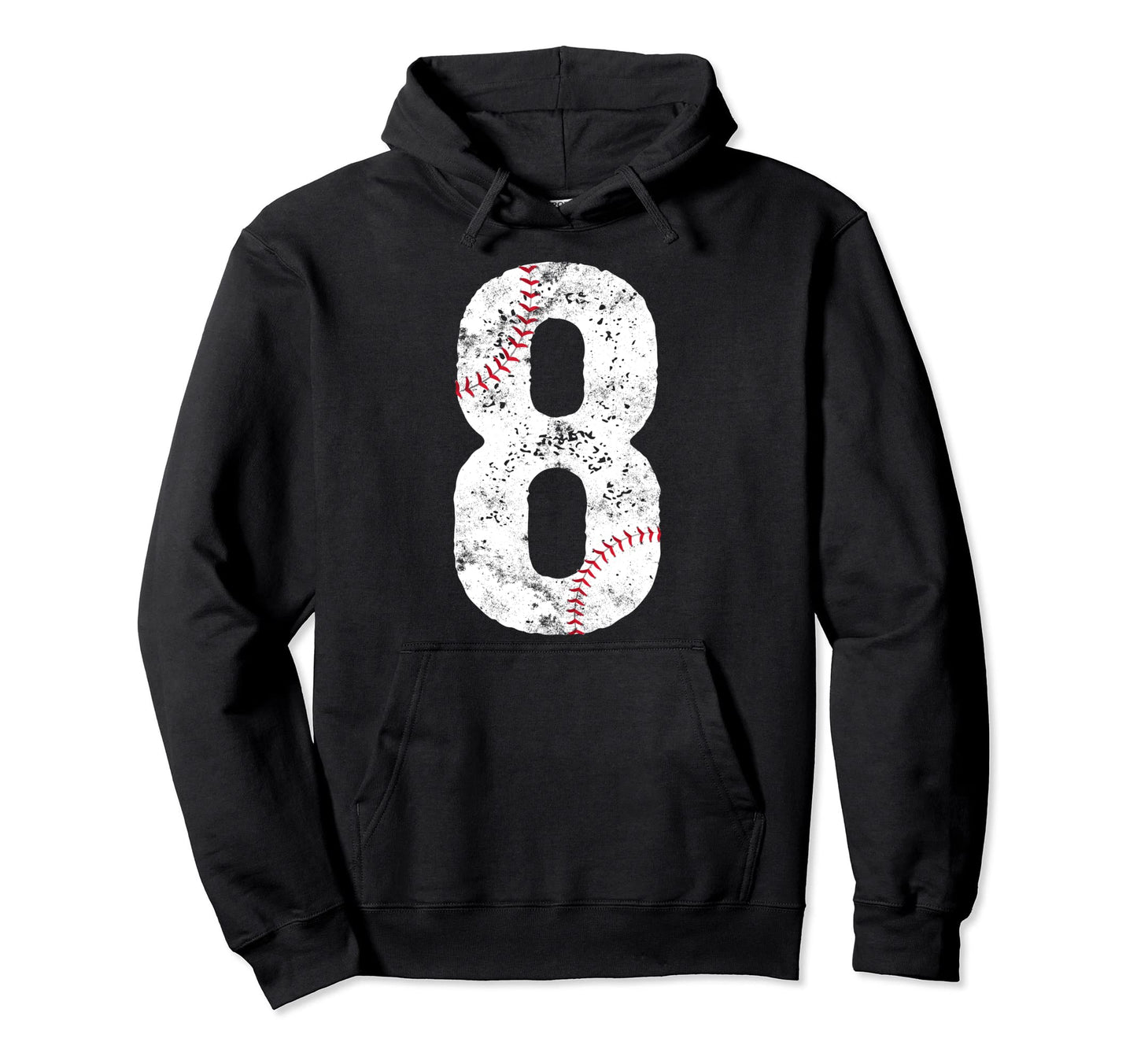 8 Year Old Baseball Number 8Th Birthday Hoodie - Unique Graphic Men Women - T-Shirt, Sweatshirt, Hoodie