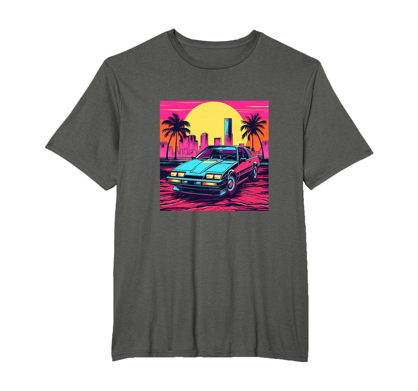 Retrowave Miami Synthwave 80S 90S T-Shirt - Novelty Apparel Men Women - T-Shirt, Sweatshirt, Hoodie