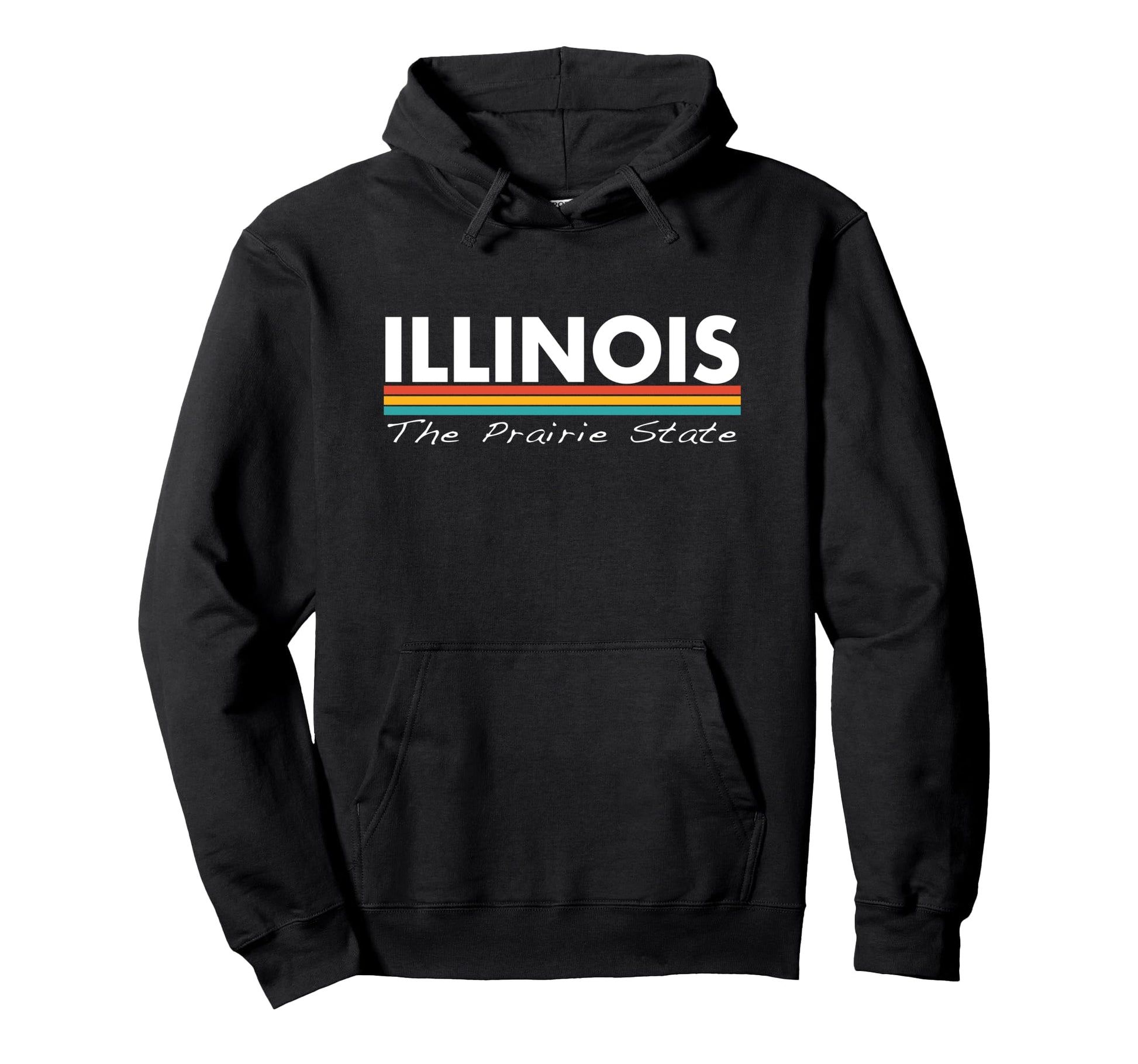 Illinois Prairie State Stripes Hoodie - Trendy Graphic Unisex - T-Shirt, Sweatshirt, Hoodie