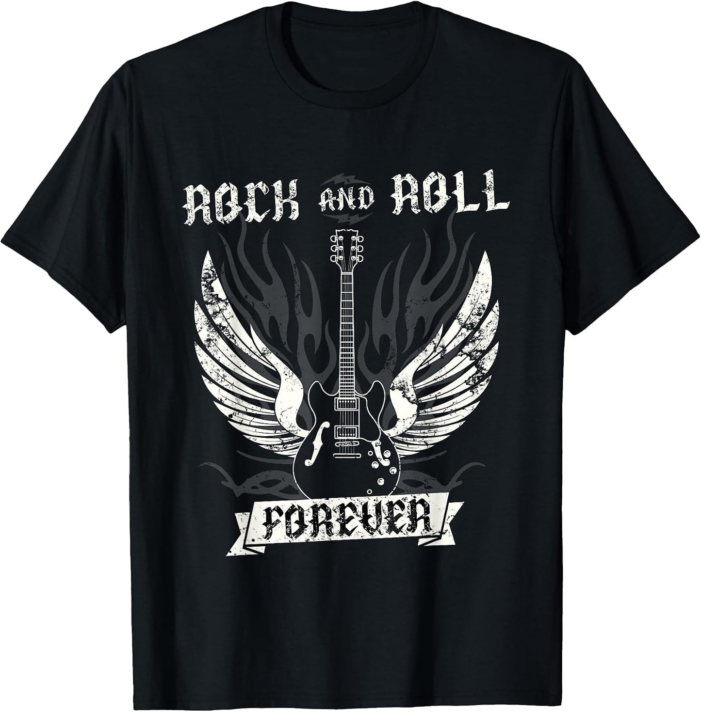 Guitar Wings 70s Vintage Retro 80s Rock Roll Music - Adult & Kids T-Shirts, Sweatshirts & Hoodies apparel design preview 1