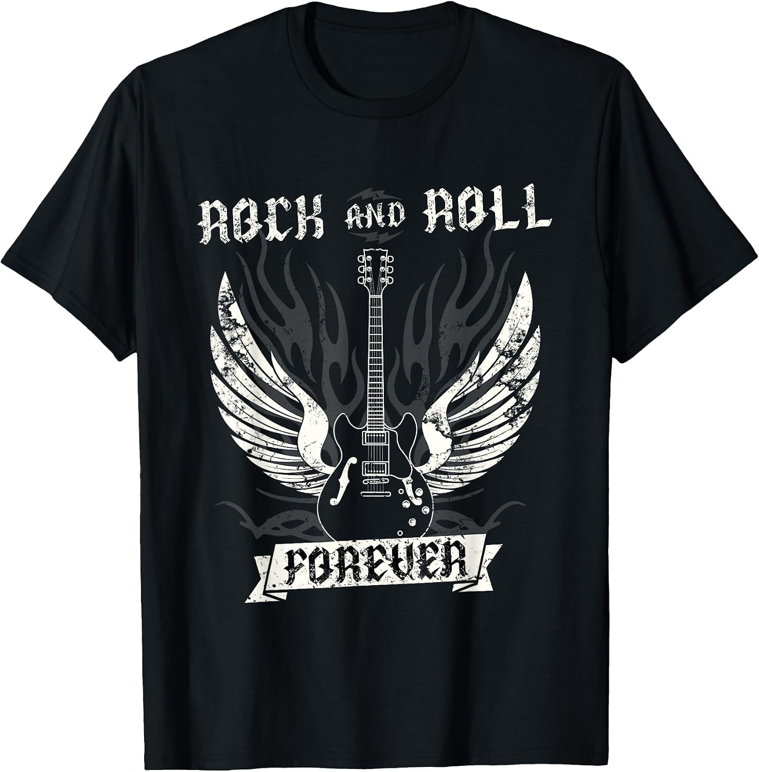 Guitar Wings 70s Vintage Retro 80s Rock Roll Music - Adult & Kids T-Shirts, Sweatshirts & Hoodies apparel design preview 1