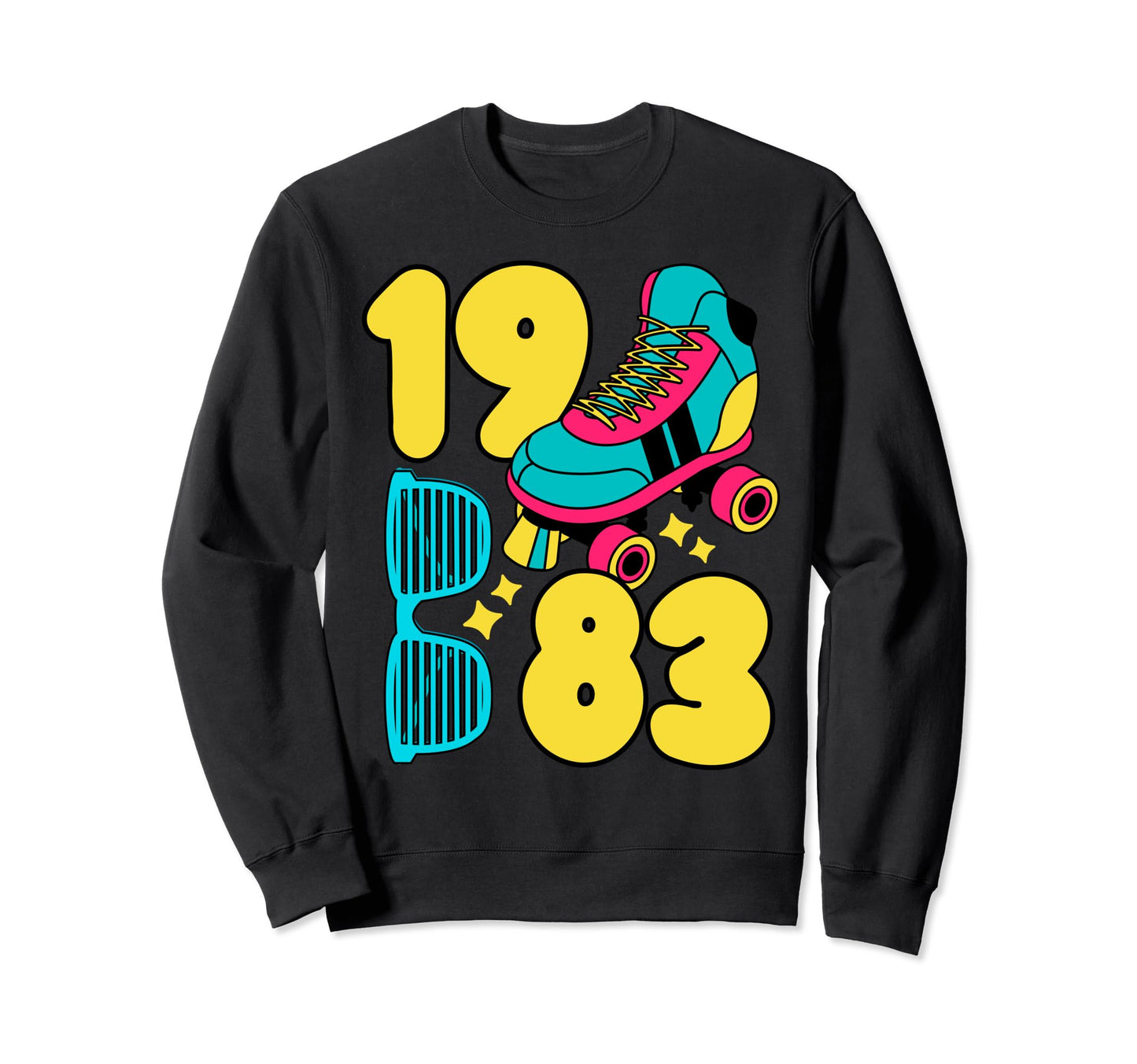 1983 Roller Rink 80S Night Sweatshirt - Fun Novelty Design Men Women - T-Shirt, Sweatshirt, Hoodie