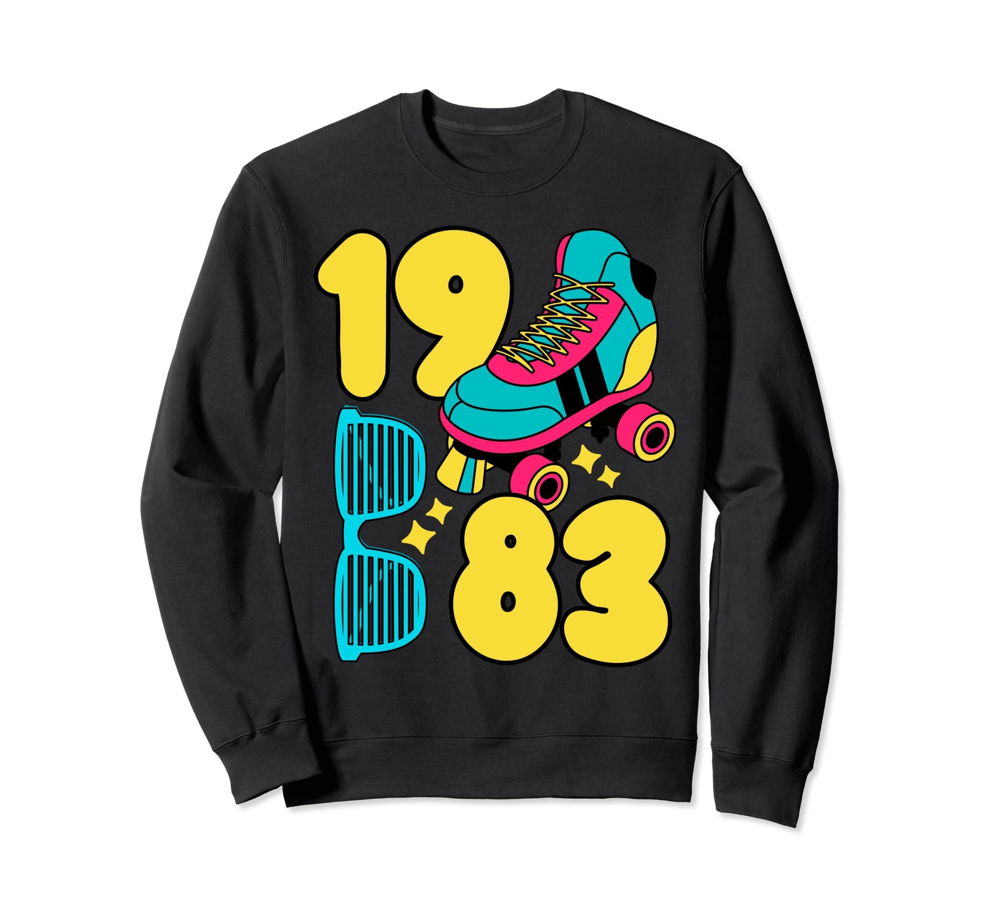 1983 Roller Rink 80S Night Sweatshirt - Fun Novelty Design Men Women - T-Shirt, Sweatshirt, Hoodie