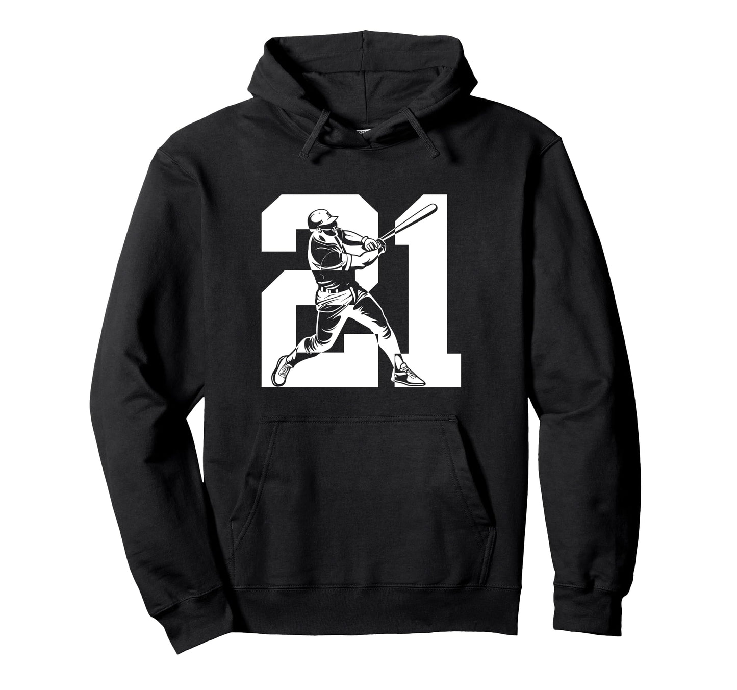 Number 21 Years Baseball 21St Birthday Hoodie - Minimalist Print Unisex - T-Shirt, Sweatshirt, Hoodie