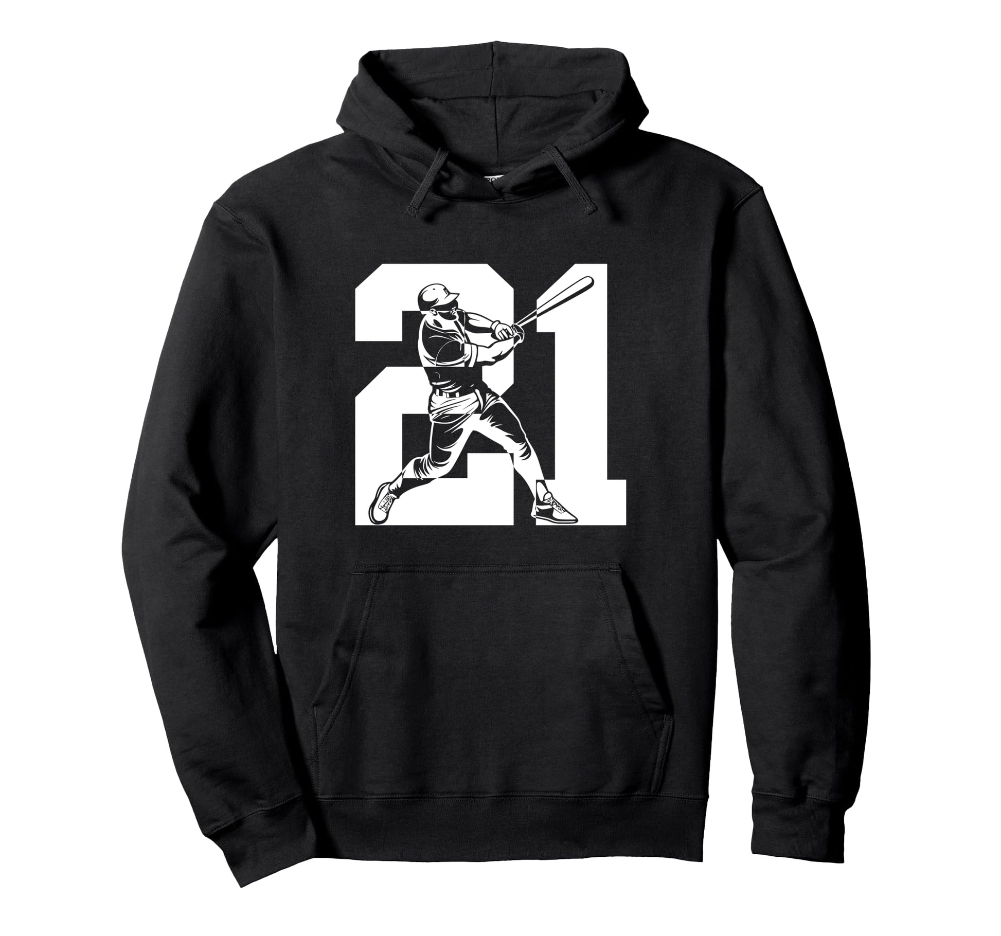 Number 21 Years Baseball 21St Birthday Hoodie - Minimalist Print Unisex - T-Shirt, Sweatshirt, Hoodie