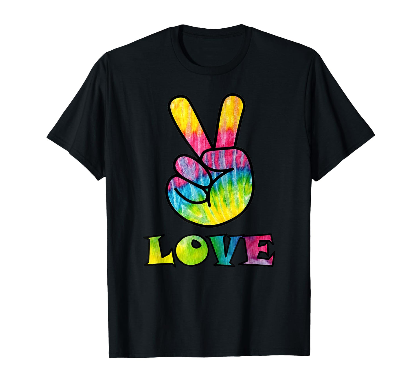 Trippy Love Tye Dye Peace Sign 60S T-Shirt - Minimalist Print Men Women - T-Shirt, Sweatshirt, Hoodie