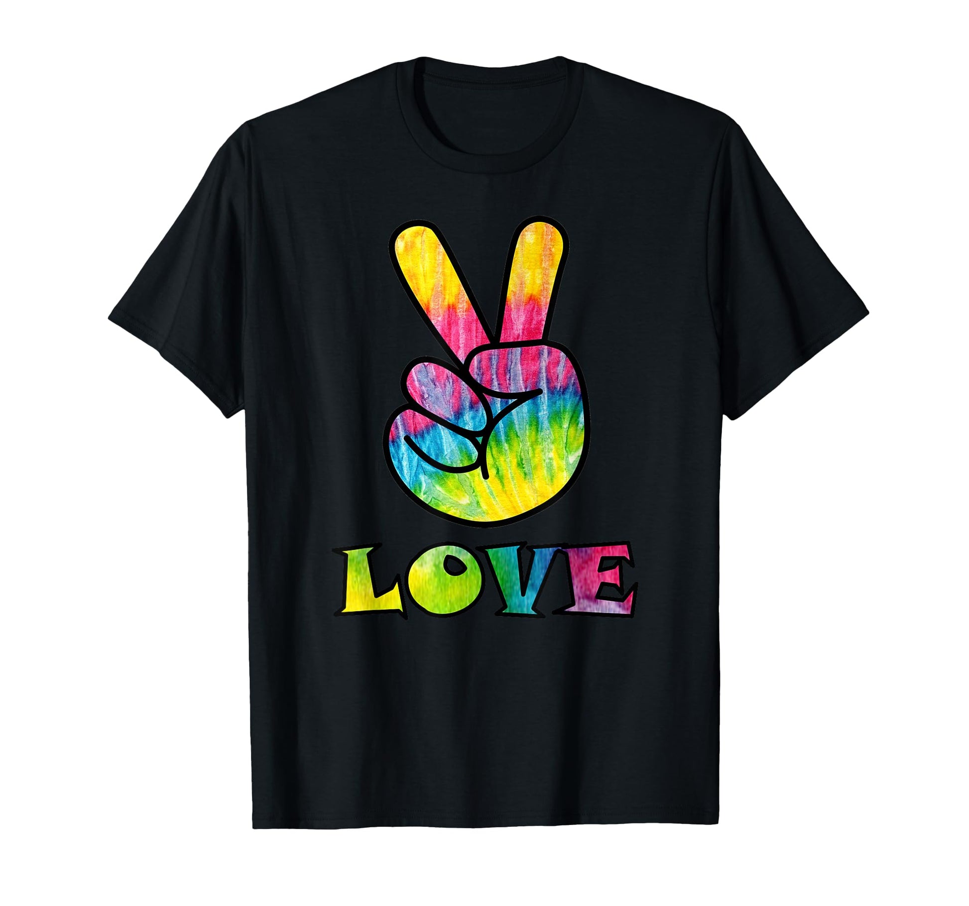 Trippy Love Tye Dye Peace Sign 60S T-Shirt - Minimalist Print Men Women - T-Shirt, Sweatshirt, Hoodie