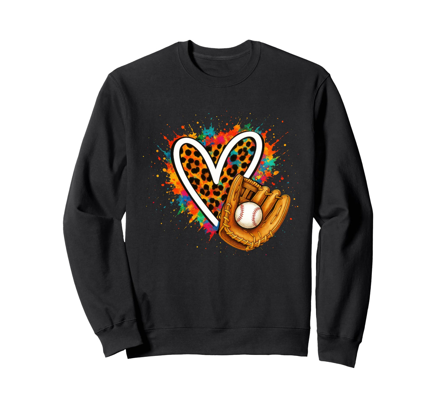 My Favorite Baseball Leopard Sweatshirt - Aesthetic Graphic for Adults - T-Shirt, Sweatshirt, Hoodie