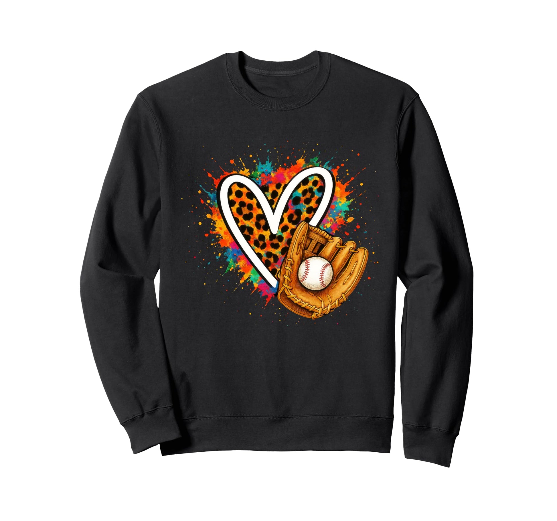 My Favorite Baseball Leopard Sweatshirt - Aesthetic Graphic for Adults - T-Shirt, Sweatshirt, Hoodie