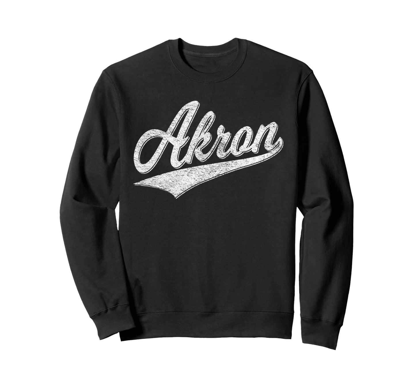 Akron Ohio Varsity Script Sports Sweatshirt - Custom Art Print Men Women - T-Shirt, Sweatshirt, Hoodie
