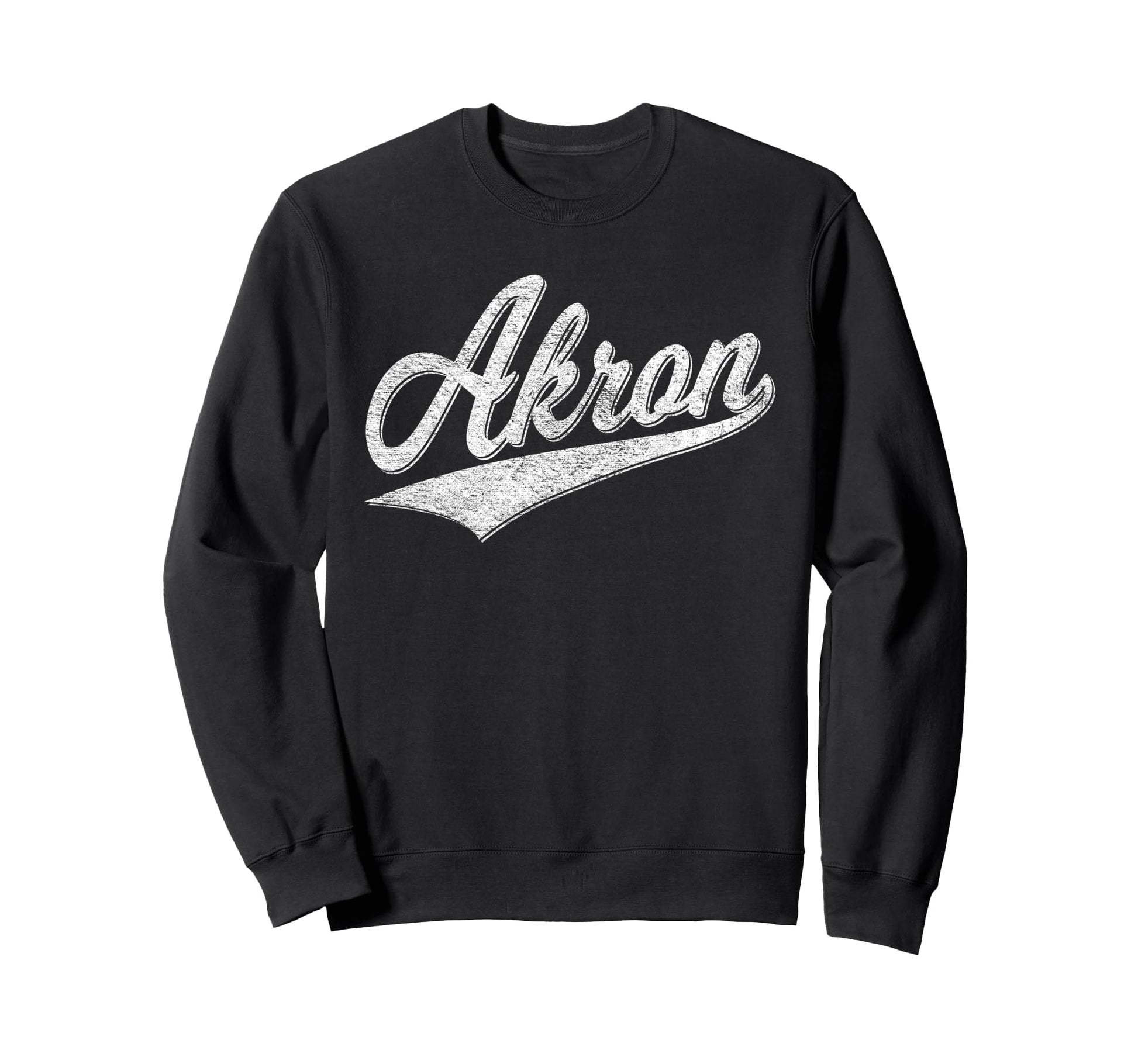 Akron Ohio Varsity Script Sports Sweatshirt - Custom Art Print Men Women - T-Shirt, Sweatshirt, Hoodie