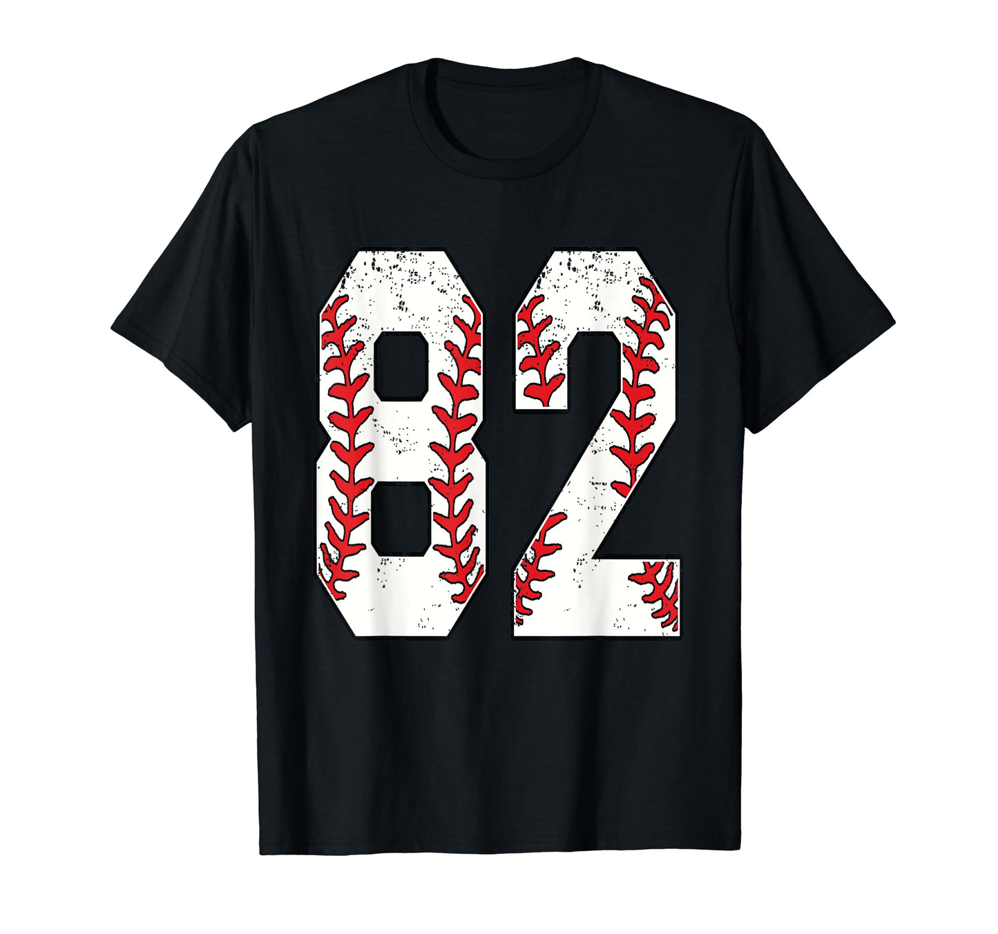 Number 82 Baseball 82 Jersey T-Shirt - Fun Novelty Design for Adults - T-Shirt, Sweatshirt, Hoodie