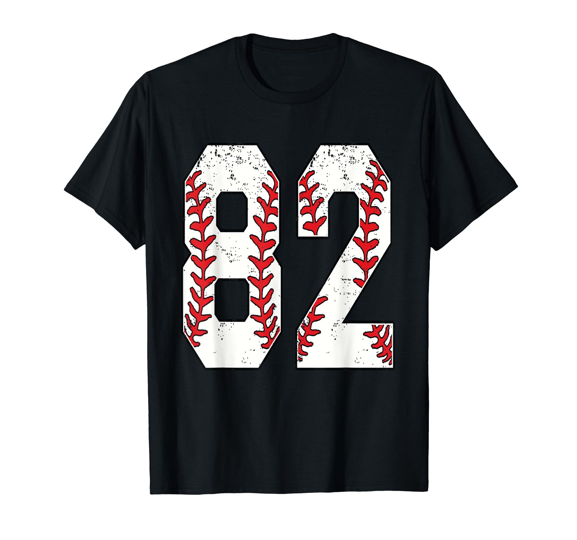 Number 82 Baseball 82 Jersey T-Shirt - Fun Novelty Design for Adults - T-Shirt, Sweatshirt, Hoodie