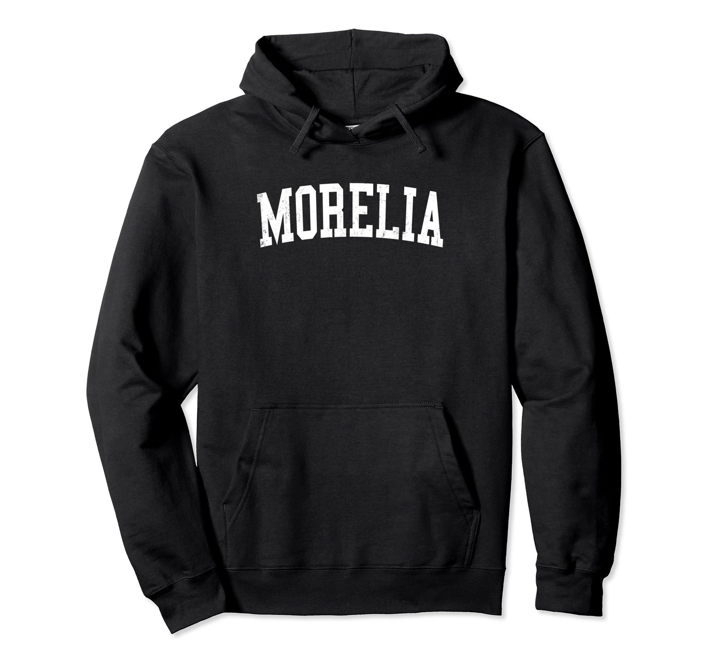 Morelia Mexico Distressed White Hoodie - Casual Everyday Wear Men Women - T-Shirt, Sweatshirt, Hoodie
