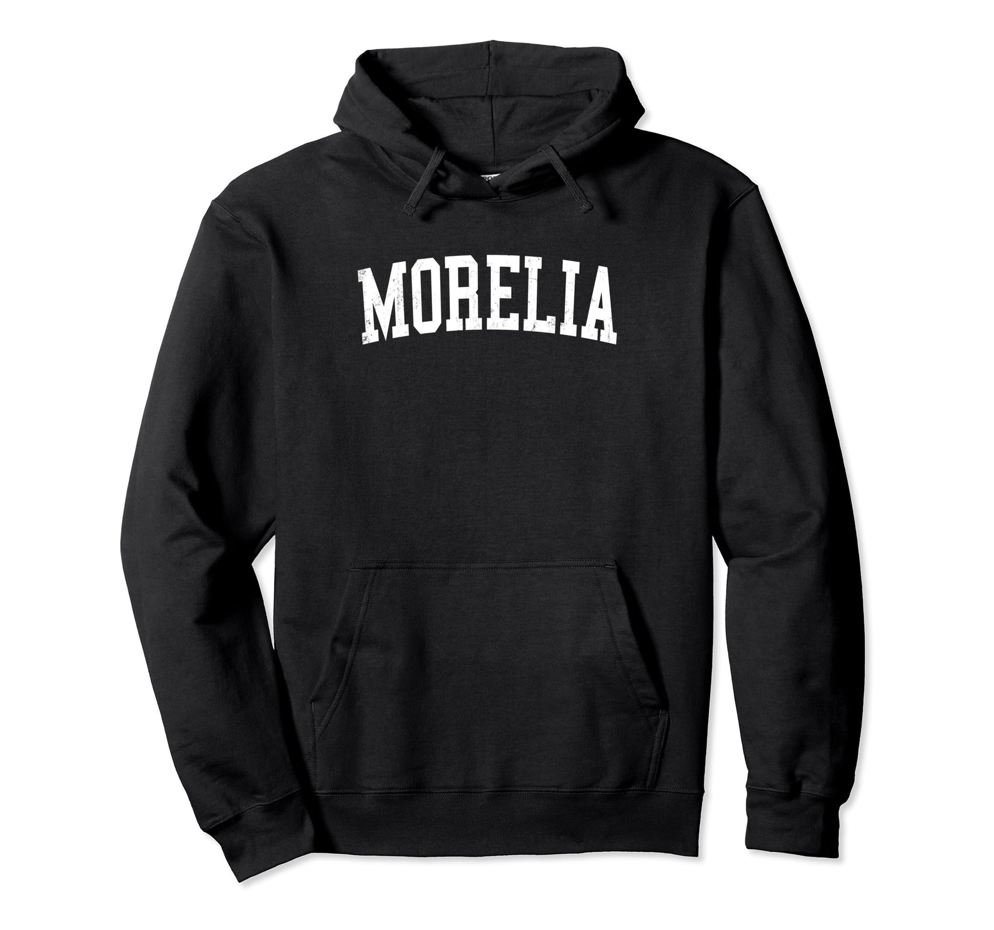 Morelia Mexico Distressed White Hoodie - Casual Everyday Wear Men Women - T-Shirt, Sweatshirt, Hoodie