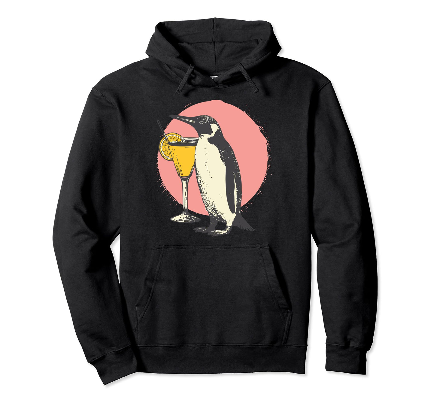 Cocktail Penguin Y2K Coquette Hoodie - Fun Novelty Design Men Women - T-Shirt, Sweatshirt, Hoodie