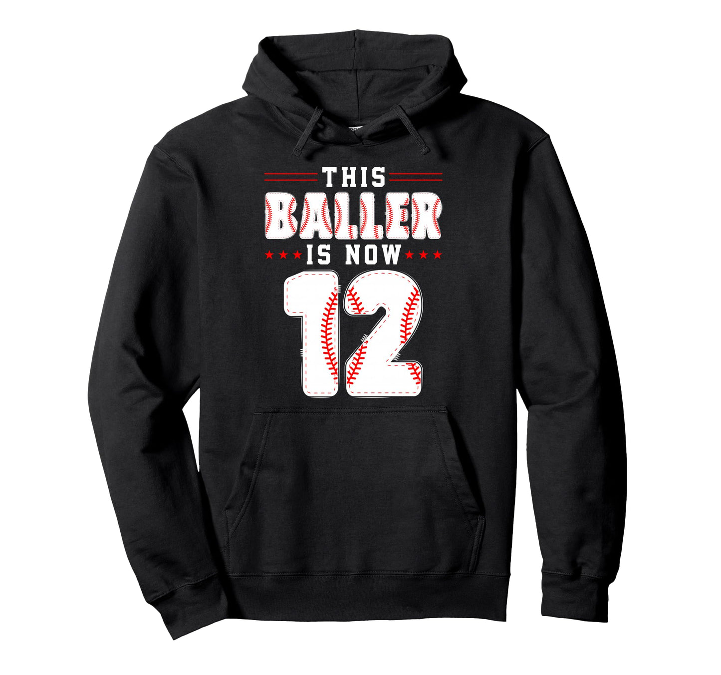 12Th Birthday Baseball Lover This Baller Hoodie - Streetwear Style Unisex - T-Shirt, Sweatshirt, Hoodie