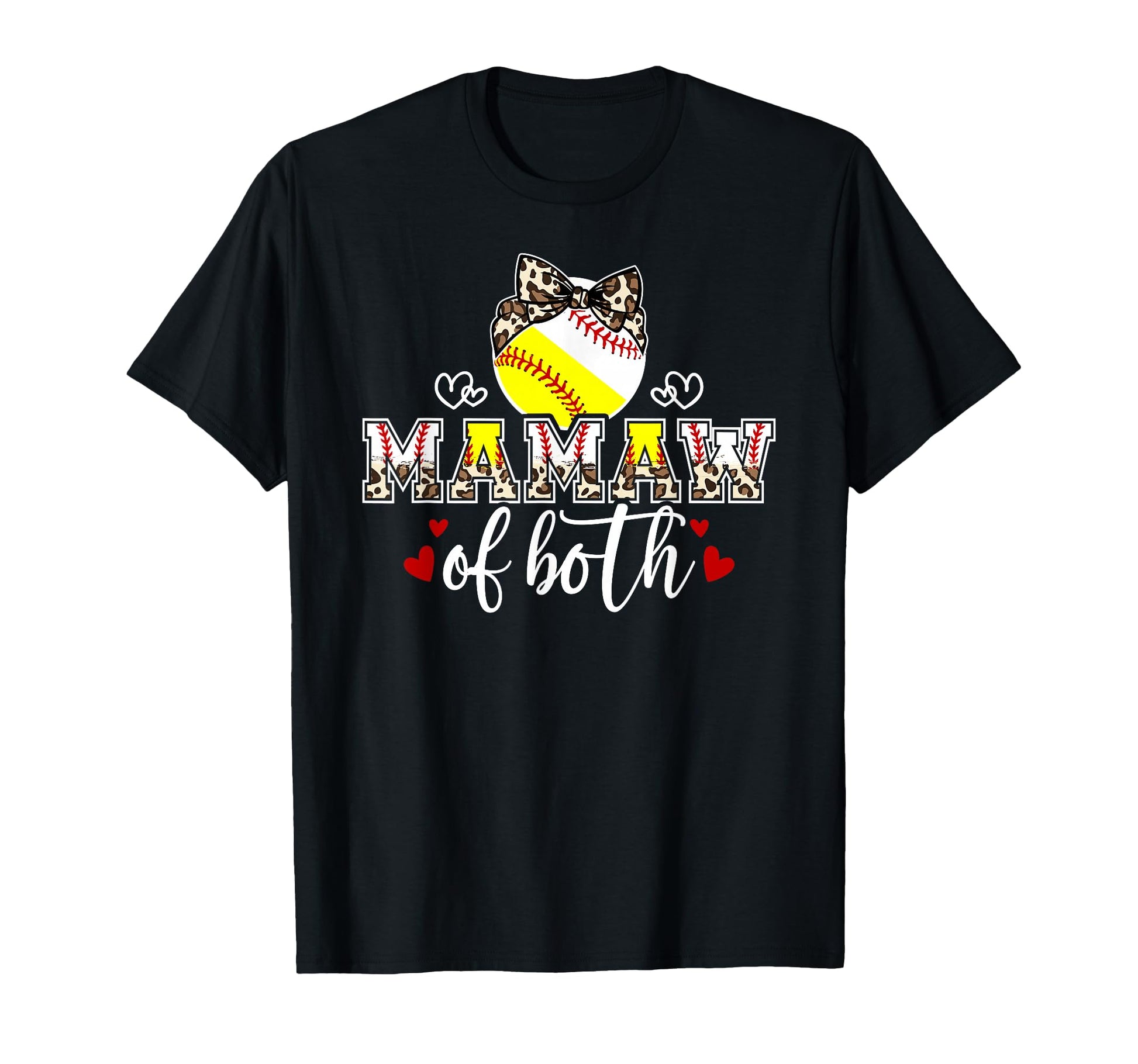 Mamaw Both Leopard Softball Baseball T-Shirt - Novelty Apparel Men Women - T-Shirt, Sweatshirt, Hoodie