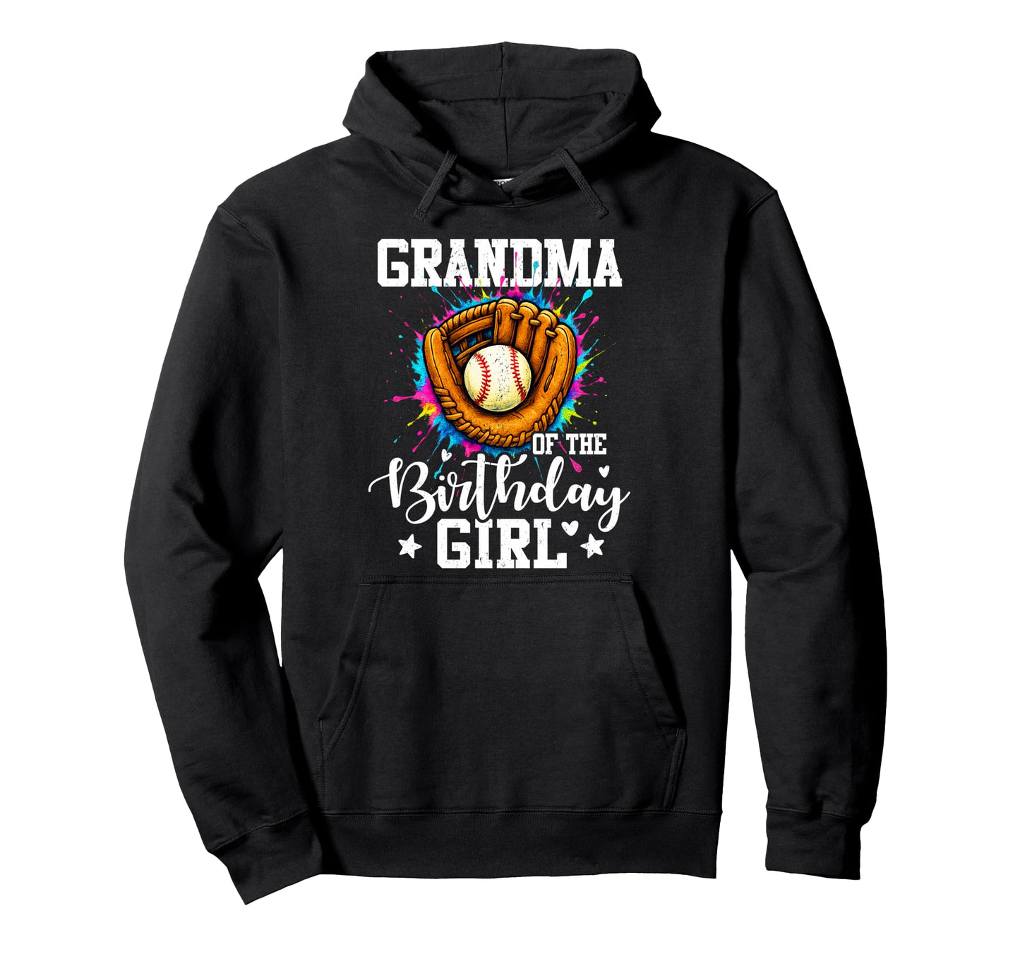 Grandma Birthday Baseball Colorful Hoodie - Streetwear Style Unisex - T-Shirt, Sweatshirt, Hoodie