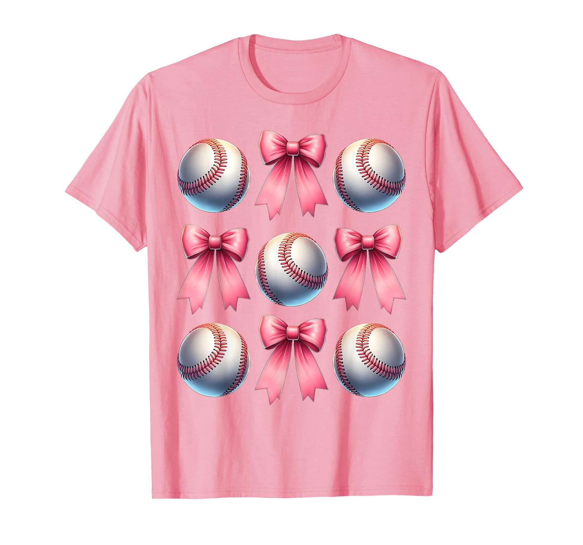 Coquette Bow Baseball Player Team T-Shirt - Trendy Graphic for Adults - T-Shirt, Sweatshirt, Hoodie