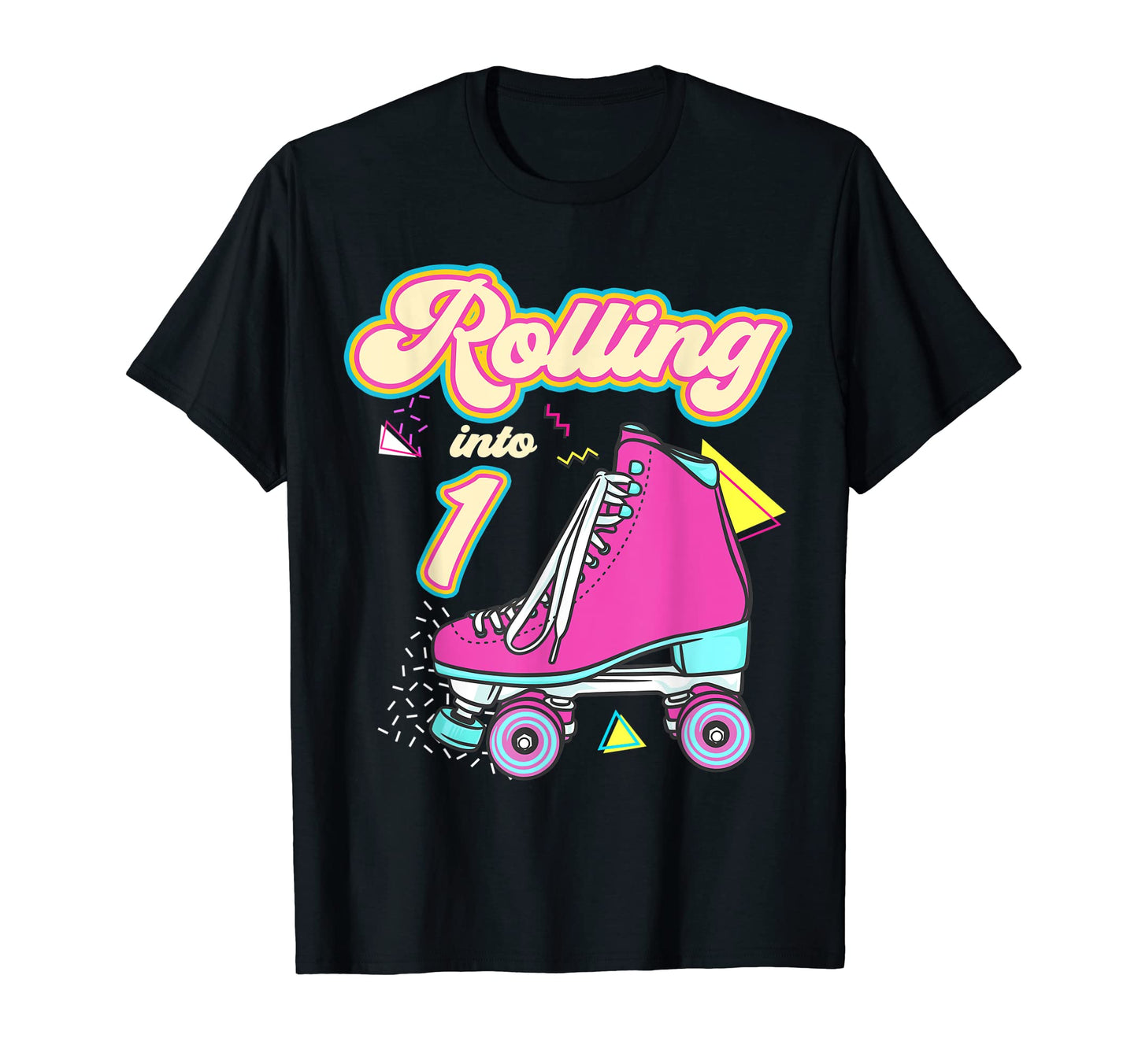 Rolling Into 1 Year Old Roller Skate T-Shirt - Trendy Graphic for Adults - T-Shirt, Sweatshirt, Hoodie