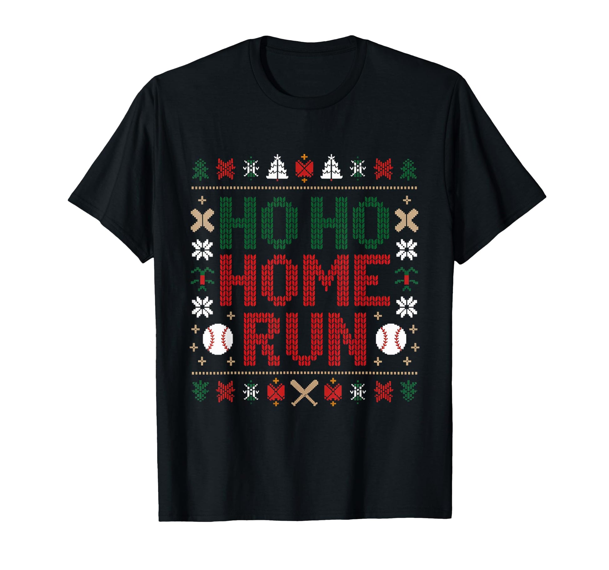 Ho Ho Home Run Baseball T-Shirt - Custom Art Print Men Women - T-Shirt, Sweatshirt, Hoodie