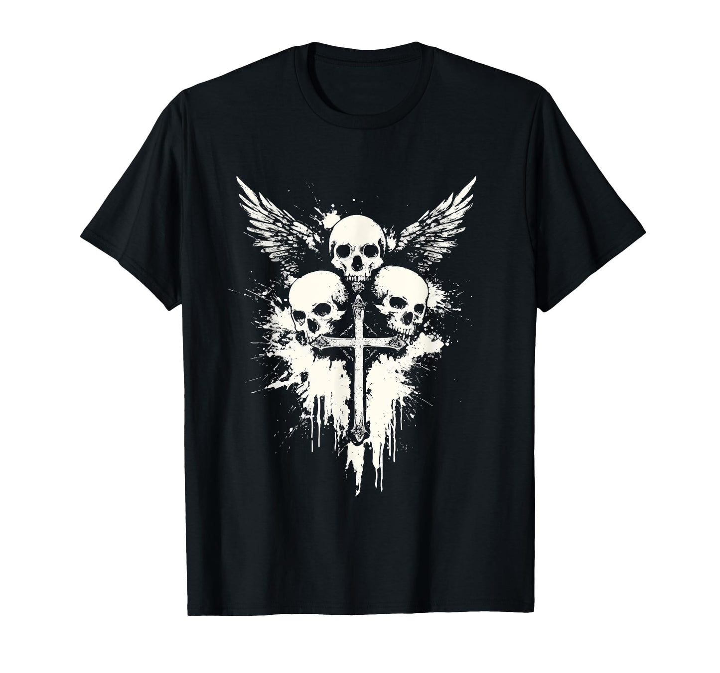 Skull Cross Goth Gothic Emo Alt Grunge T-Shirt - Aesthetic Graphic Unisex - T-Shirt, Sweatshirt, Hoodie