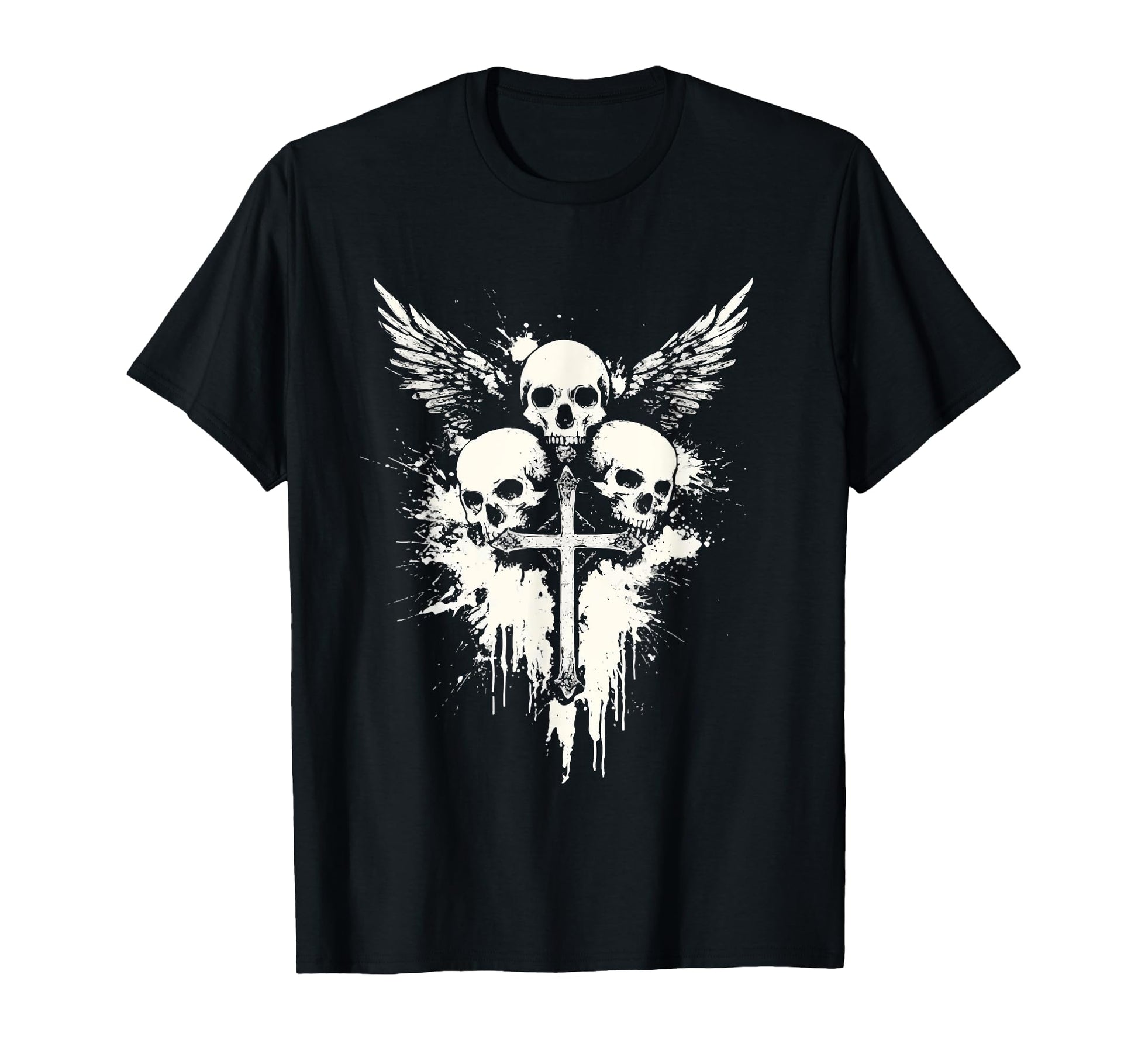 Skull Cross Goth Gothic Emo Alt Grunge T-Shirt - Aesthetic Graphic Unisex - T-Shirt, Sweatshirt, Hoodie