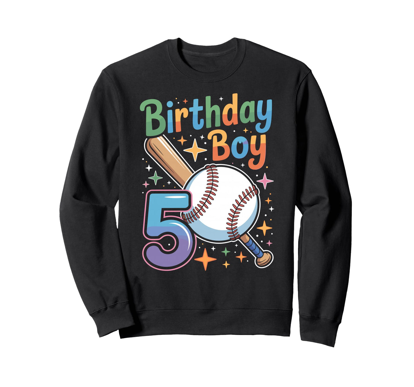 Birthday 5Th Birthday Baseball Sweatshirt - Novelty Apparel Unisex - T-Shirt, Sweatshirt, Hoodie