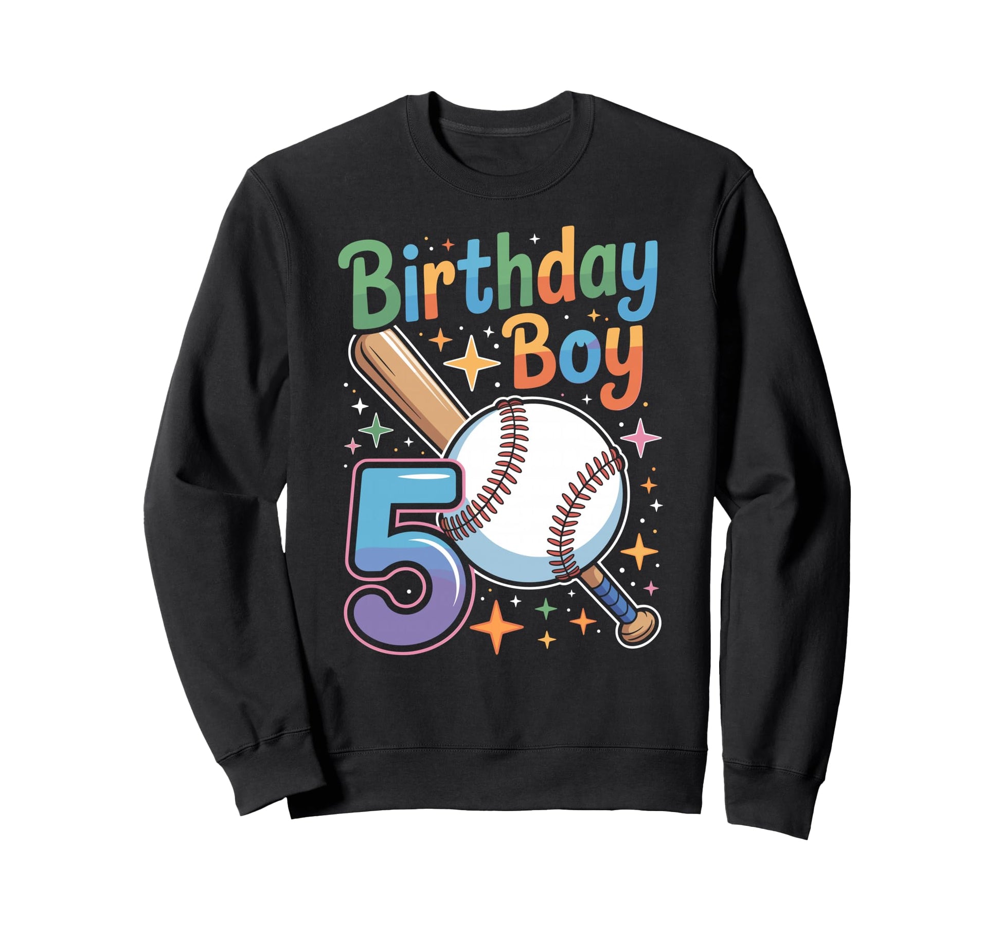 Birthday 5Th Birthday Baseball Sweatshirt - Novelty Apparel Unisex - T-Shirt, Sweatshirt, Hoodie