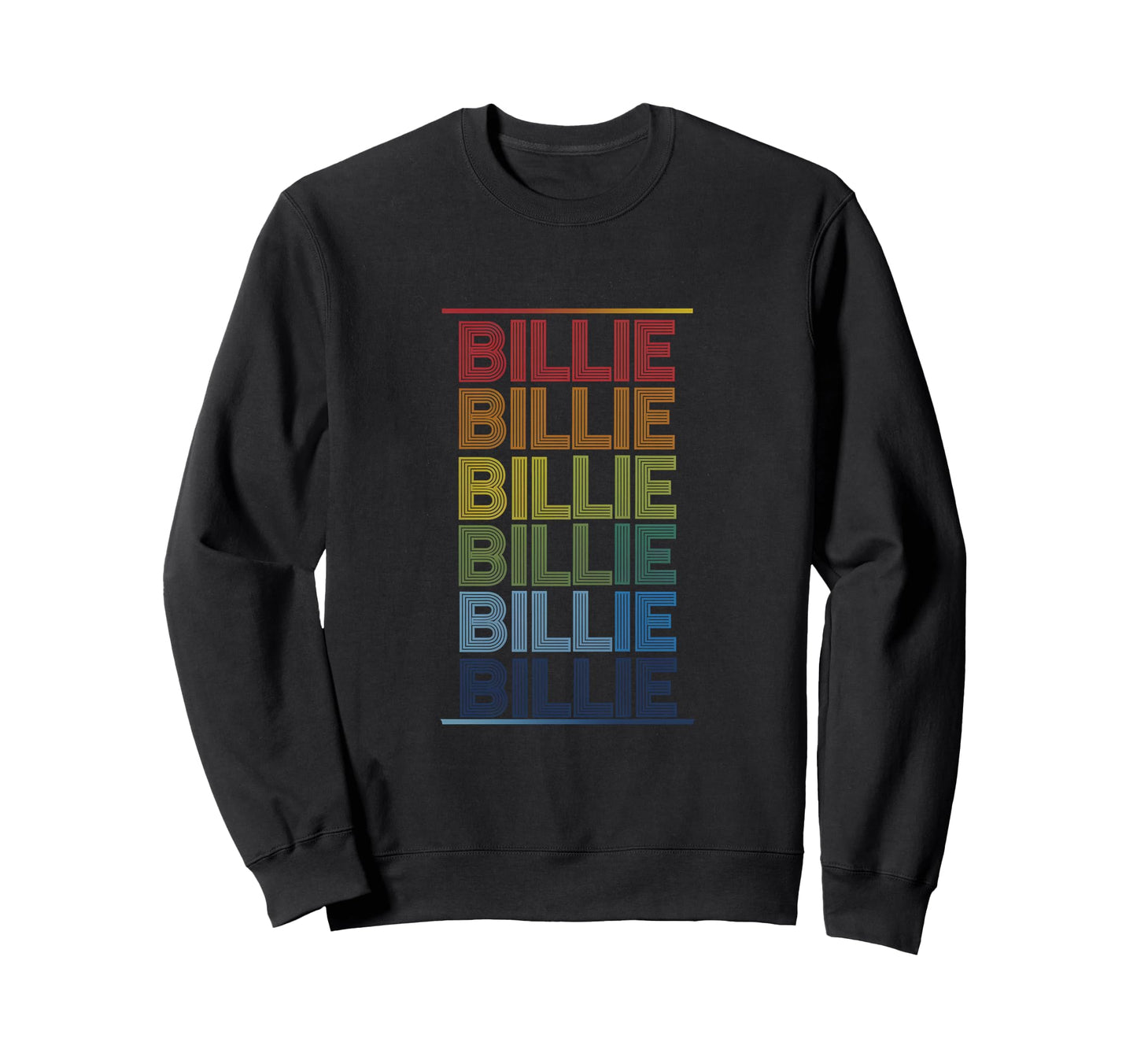 Billie Multicolor Typography Sweatshirt - Unique Graphic Unisex - T-Shirt, Sweatshirt, Hoodie