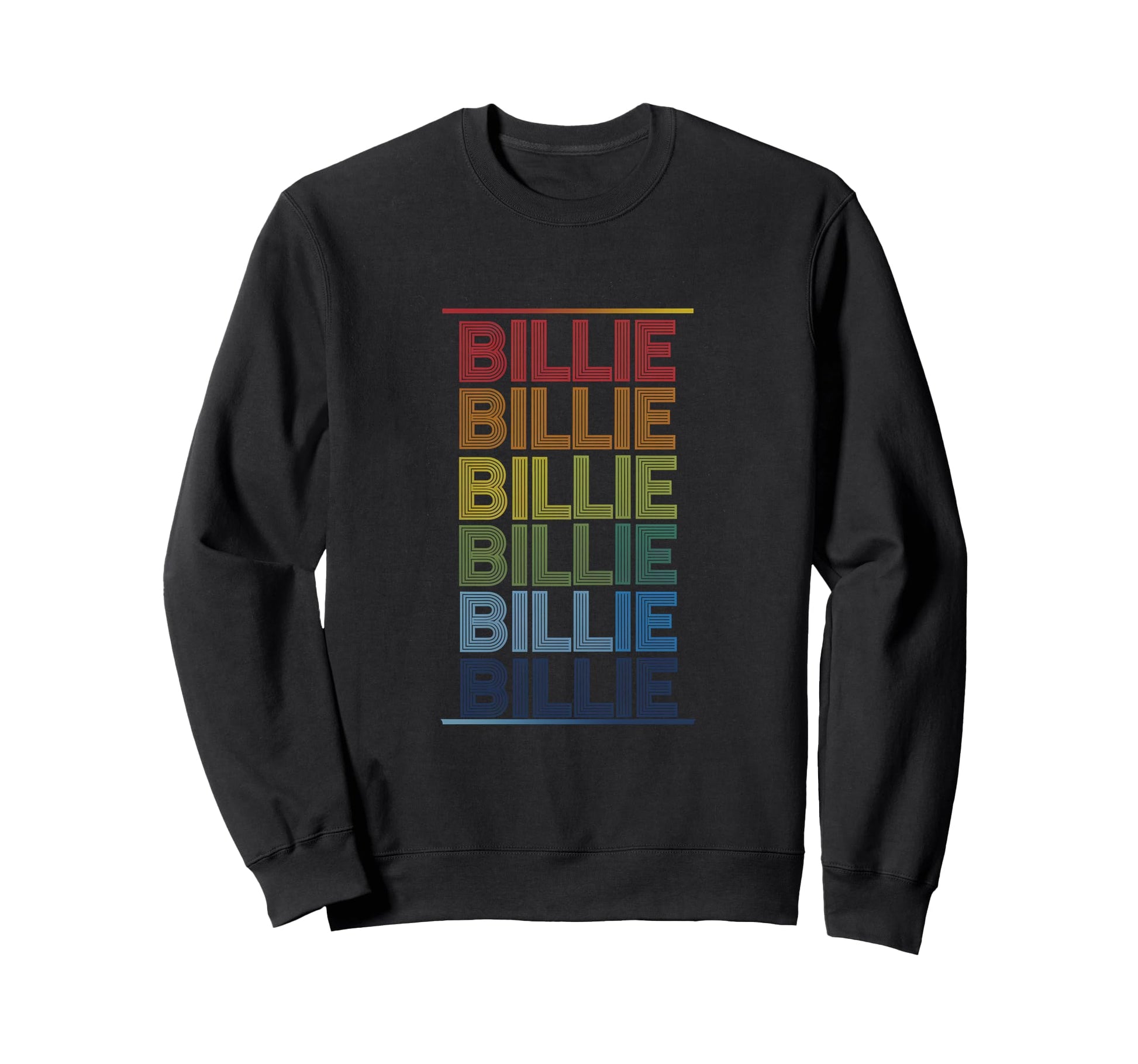 Billie Multicolor Typography Sweatshirt - Unique Graphic Unisex - T-Shirt, Sweatshirt, Hoodie