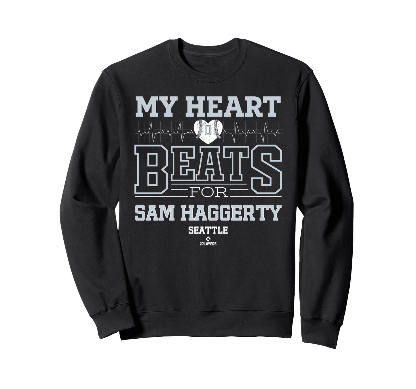 My Heart Beats Sam Haggerty Sweatshirt - Minimalist Print for Adults - T-Shirt, Sweatshirt, Hoodie