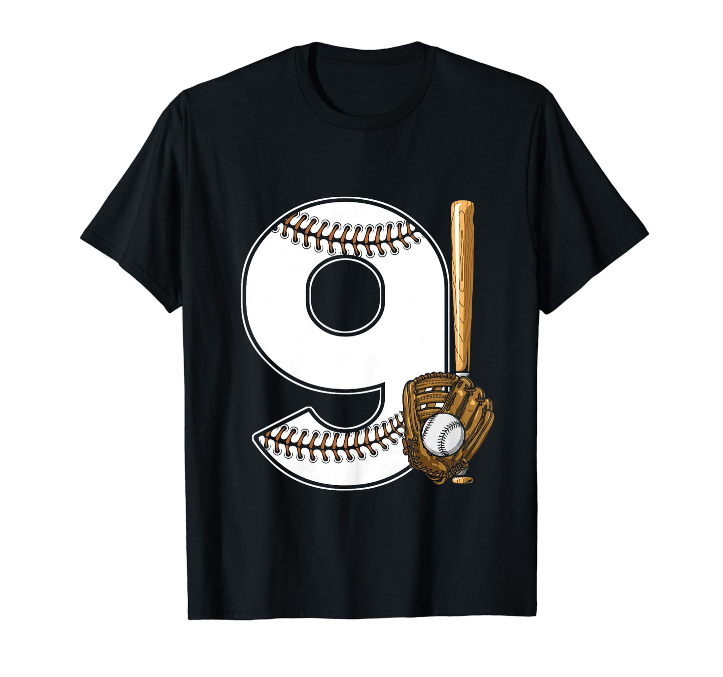 Baseball Birthday 9Th Birthday Party T-Shirt - Custom Art Print Men Women - T-Shirt, Sweatshirt, Hoodie