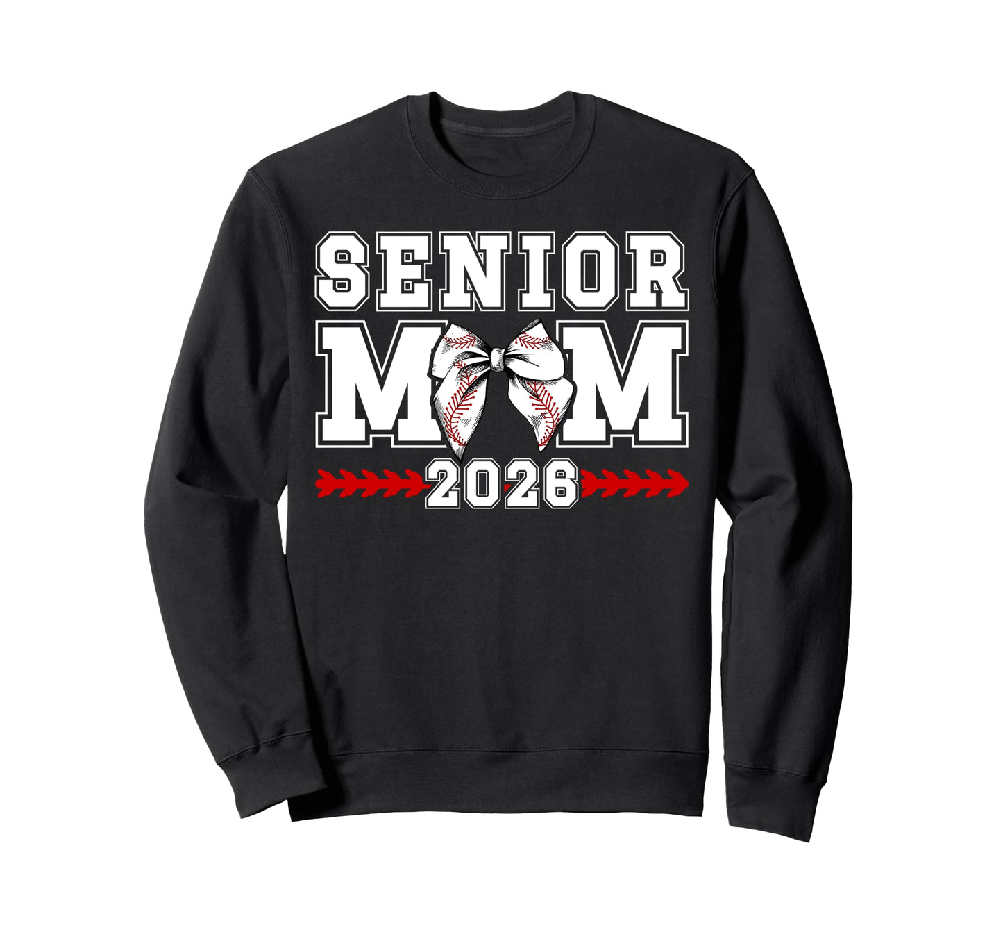 Baseball Senior Mom 2026 Sweatshirt - Fun Novelty Design for Adults - T-Shirt, Sweatshirt, Hoodie