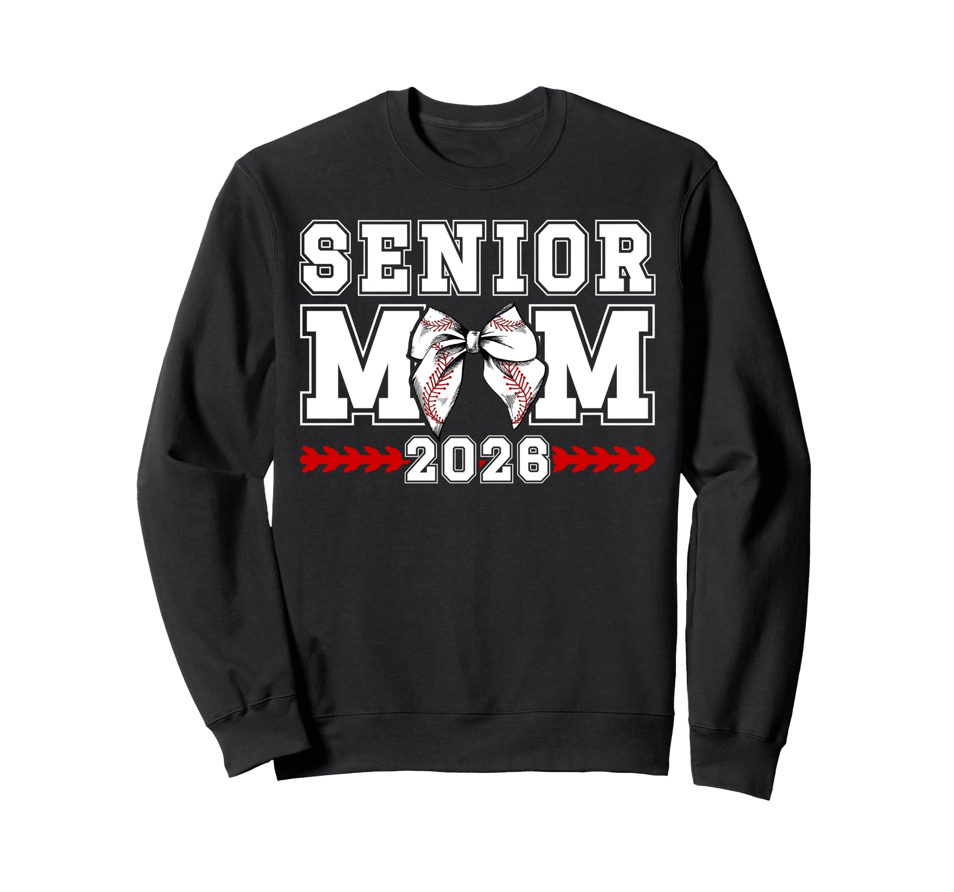 Baseball Senior Mom 2026 Sweatshirt - Fun Novelty Design for Adults - T-Shirt, Sweatshirt, Hoodie