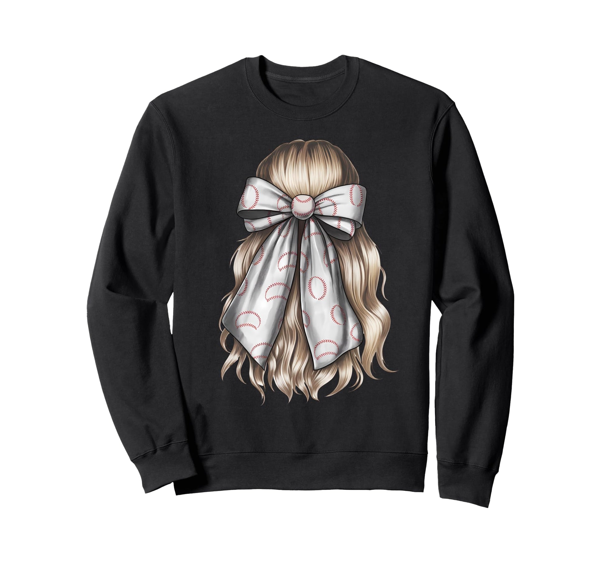 Baseball Coquette Bow Baseball Sweatshirt - Unique Graphic for Adults - T-Shirt, Sweatshirt, Hoodie